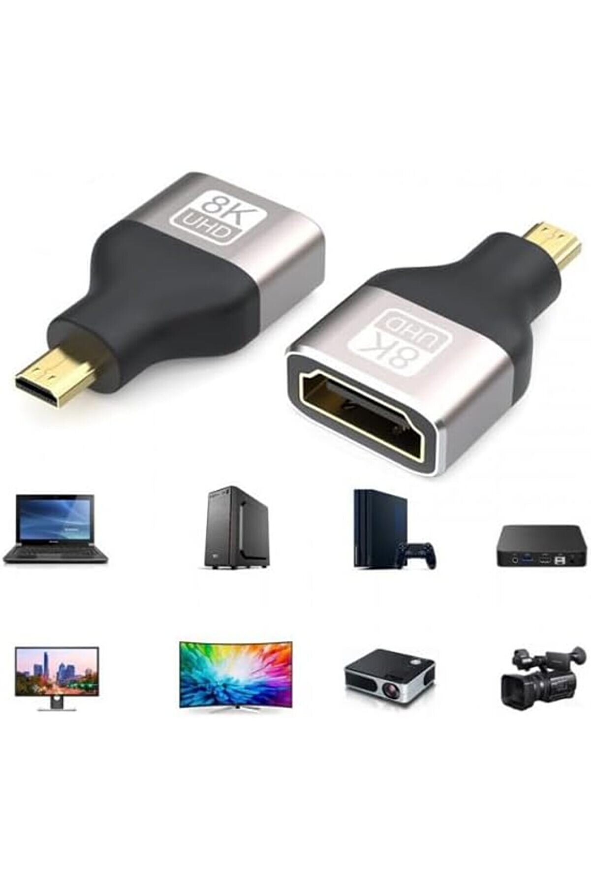 Snshop Mi̇cro Hdmi̇ Çevi̇ri̇ci̇ 8K Uhd Hdmi̇ Mi̇cro Hdmi̇ Çevi̇ri̇ci̇ Cep Telefonlarına Olmaz 467437
