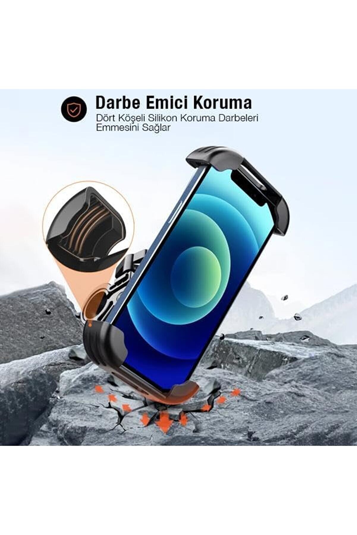 Lvnshop Ki̇li̇tli̇ 360 Dönebi̇len Oynar Başlık Motorsi̇klet Tutucu Bi̇si̇klet Telefon Tutucu Tutucu 224120