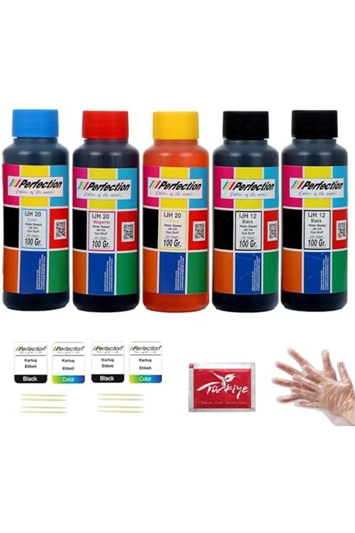 Trendymr Epson Uyumlu 664 L550, L555, L565, L605 Tanklı Yazıcı Mürekkep Seti̇ 5 X 100 Gr. Li̇fe 11