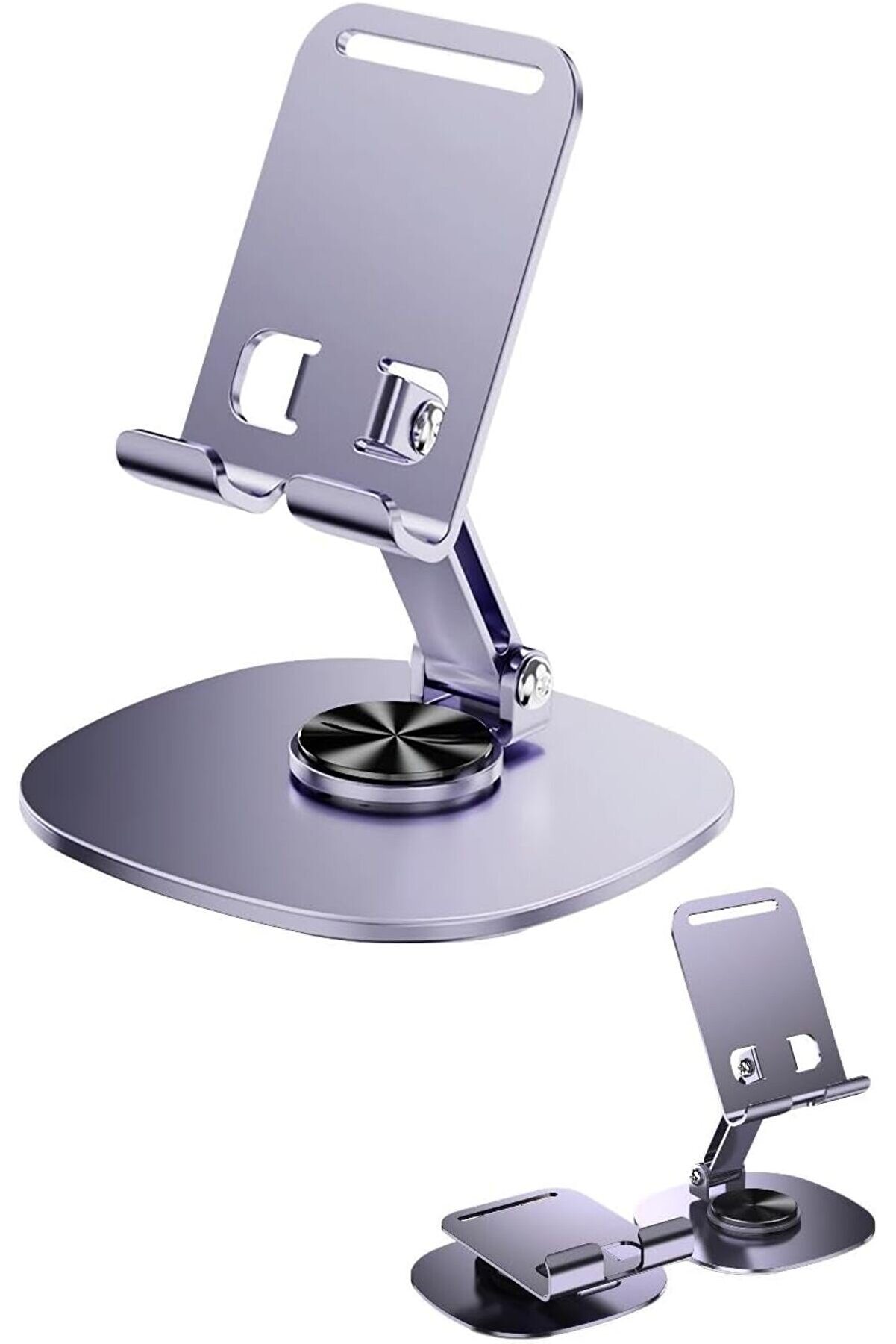 STOREMAX aclyashop Metal 360 Derece Dönebilen Yk Masa Üstü Telefon Tutucu, Yüksekliği Ayarlanabilir, Profosyo