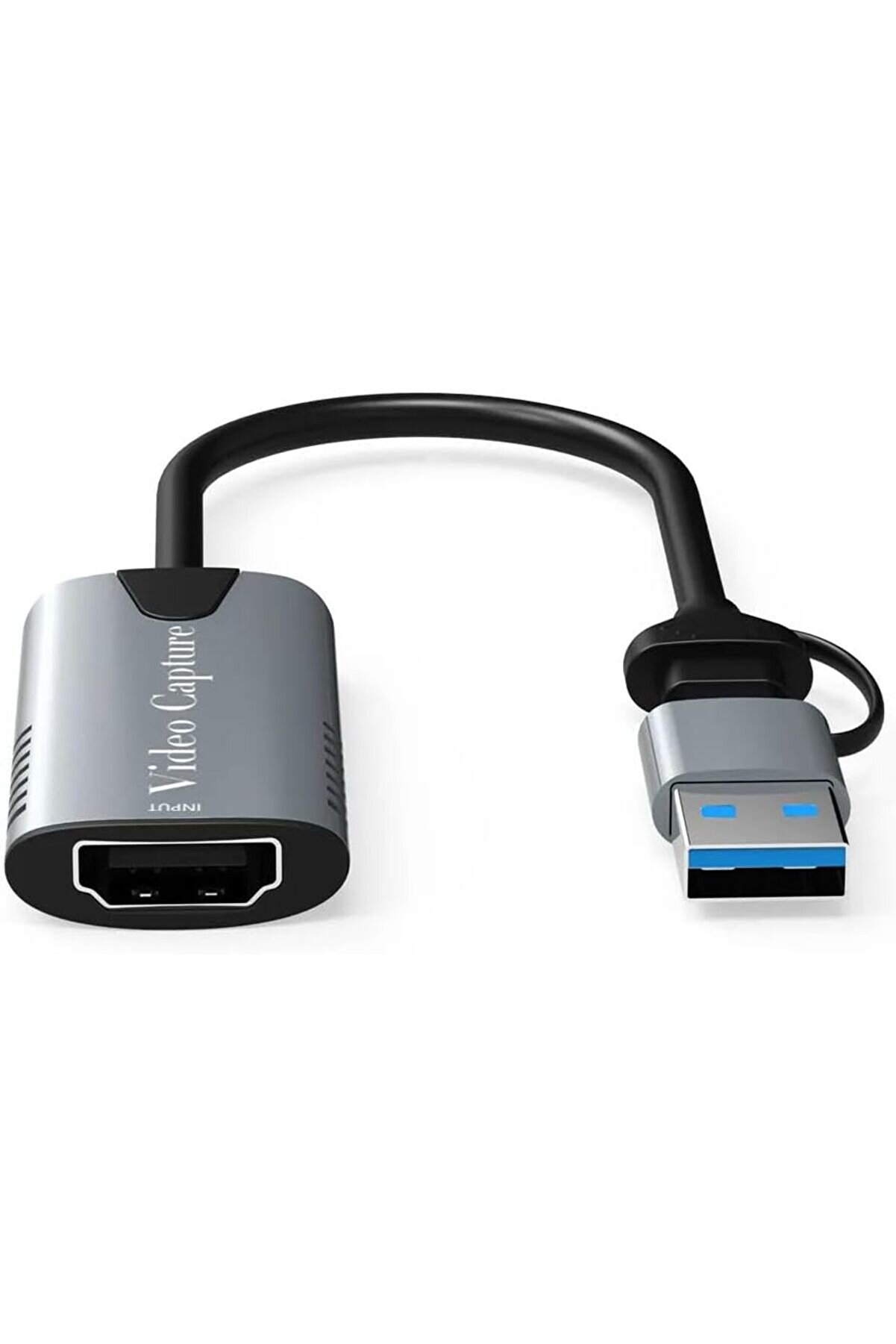 Lvnshop Type-C To Usb 2İn1 Vi̇deo Capture Kartı U&ccedil;lu Hdmı To Type-C Pc Bi̇lgi̇sayar Vi̇deo &Ccedil;evi̇ri̇ci̇ (Hdm