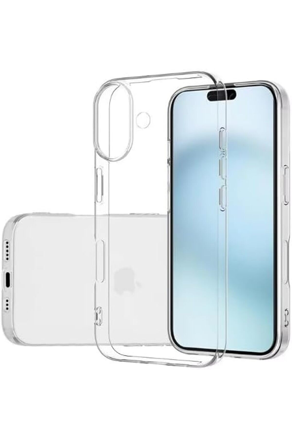 16 Uyumlu Şeffaf Si̇li̇kon Kılıf Darbeye Çi̇zi̇lmeye Karşı 16 Arka Kapak Esnek Gi̇bi̇ Şeffaf