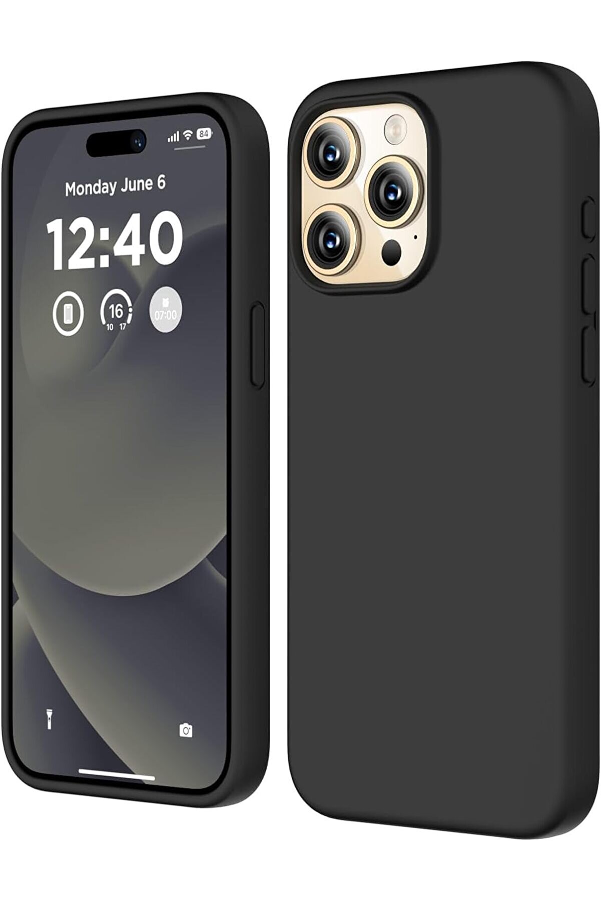 STOREMAX lvnshop 15 Pro Kılıf 6.1 ile Uyumlu, Sıvı Silikon 3 Katmanlı Tam Kaplamalı Yumuşak Jel Kauçuk Telefo