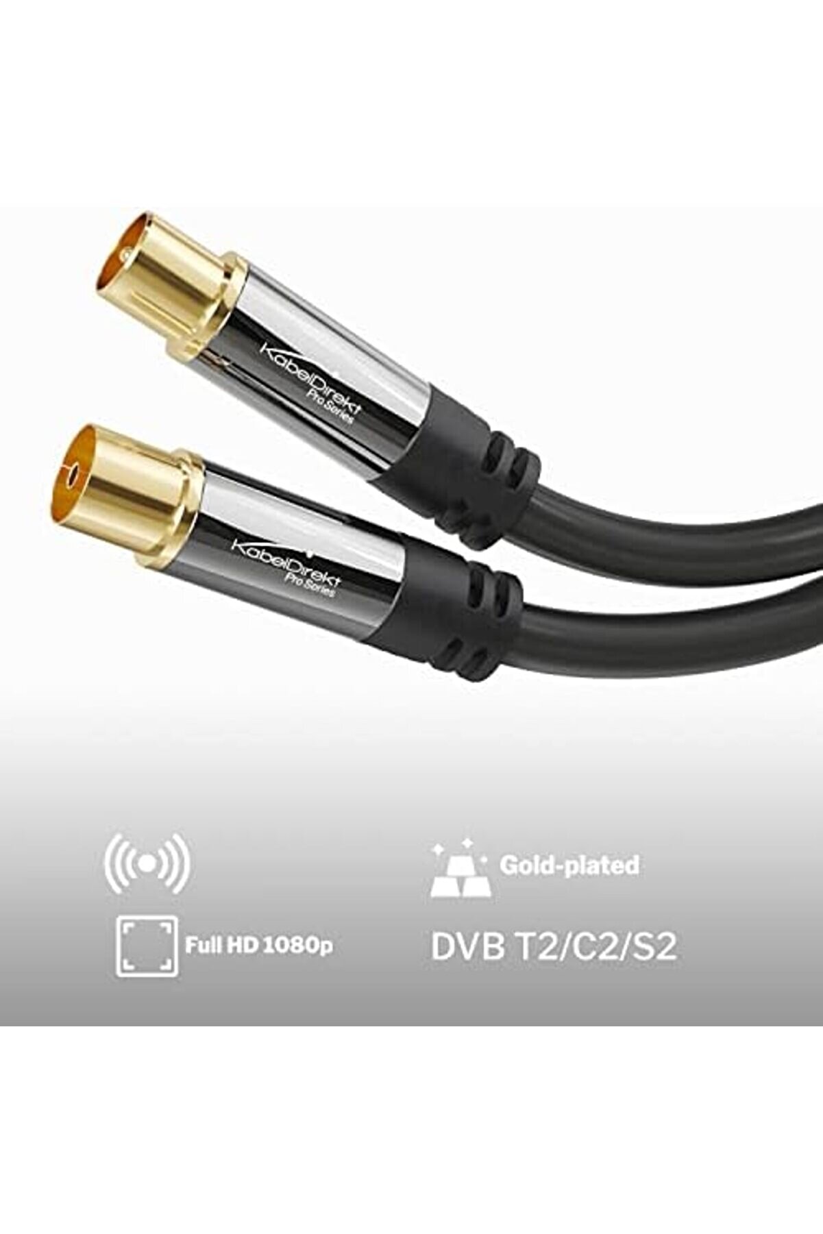 Snshop &ndash; 4K Anten Kablosu, Koaksi̇yel Kablolar &ndash; 2M &ndash; Di̇ji̇tal Ve Analog Tv İ&ccedil;i̇n Tv Kablosu, Me