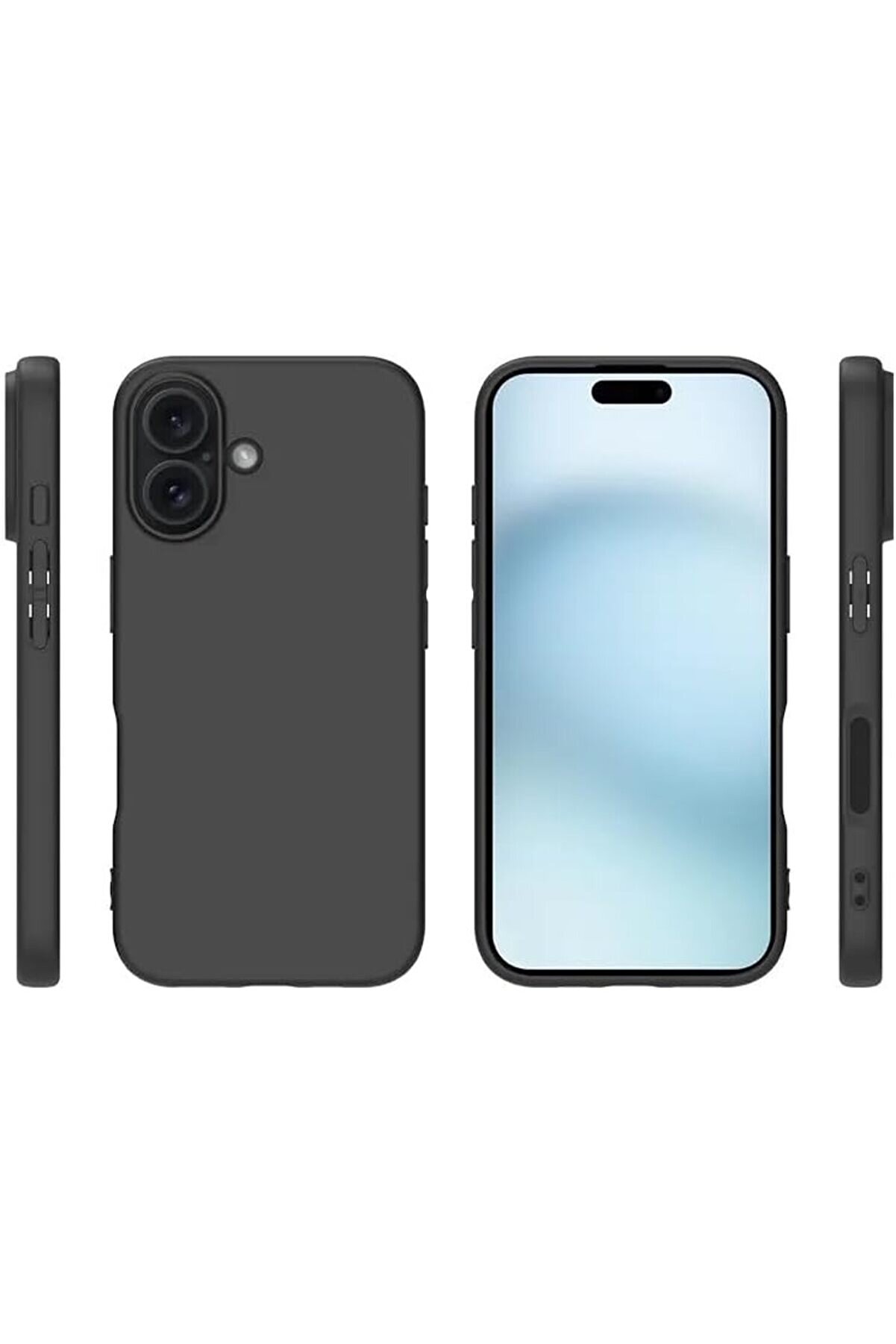 Lvnshop Aksesuar 16 İle Uyumlu Fi̇rst Si̇li̇kon Kılıf Yapılı Mat Dış Yüzeyli̇ Tam Koruma Sağlayan Kamera