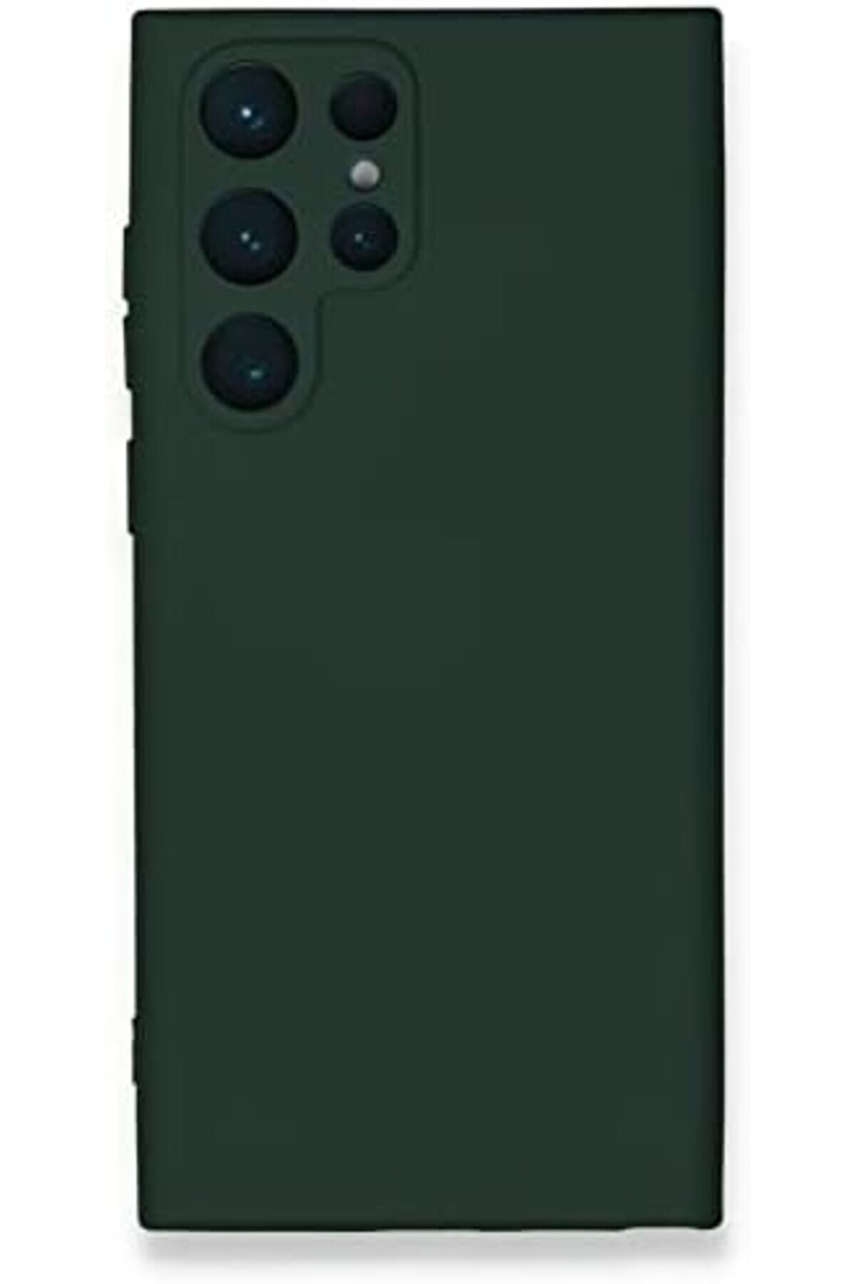 İleti̇şi̇m S23 Ultra İle Uyumlu Kapak İçi̇ Kadi̇fe Kamera Korumalı Lansman Si̇li̇kon Kılıf - Yeş
