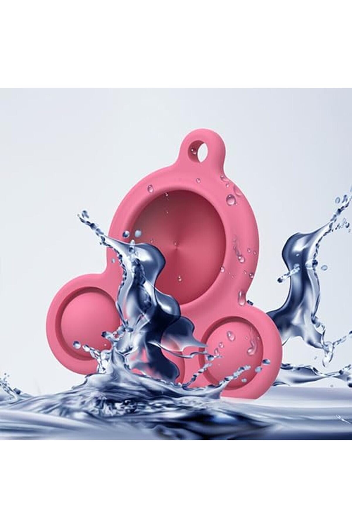 Aclyashop Uyumlu Si̇li̇kon Kılıf Kedi̇ Köpek Tasmasına Takılabi̇li̇r Pati̇ Tasarımlı Kapalı Düşmez (Pembe)