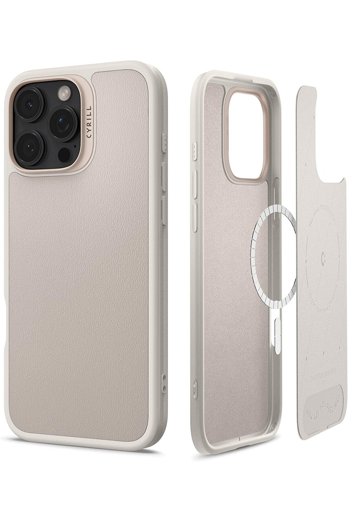 STOREMAX modaflux Ciel by 16 Pro Max Kılıf Kajuk Mag Hava Kanalı Teknolojisi™ Askeri Sınıf Koruma Cream Vegan