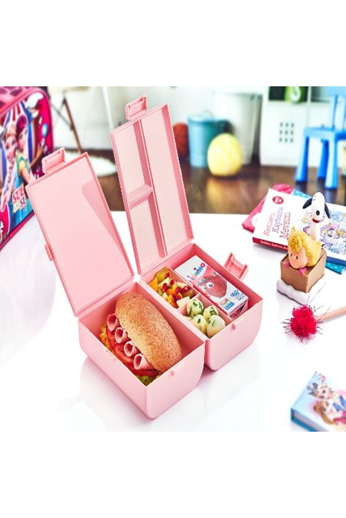 Ethab Ti̇caret &Ccedil;i̇ft Kapaklı B&ouml;lmeli̇ Beslenme Kabı