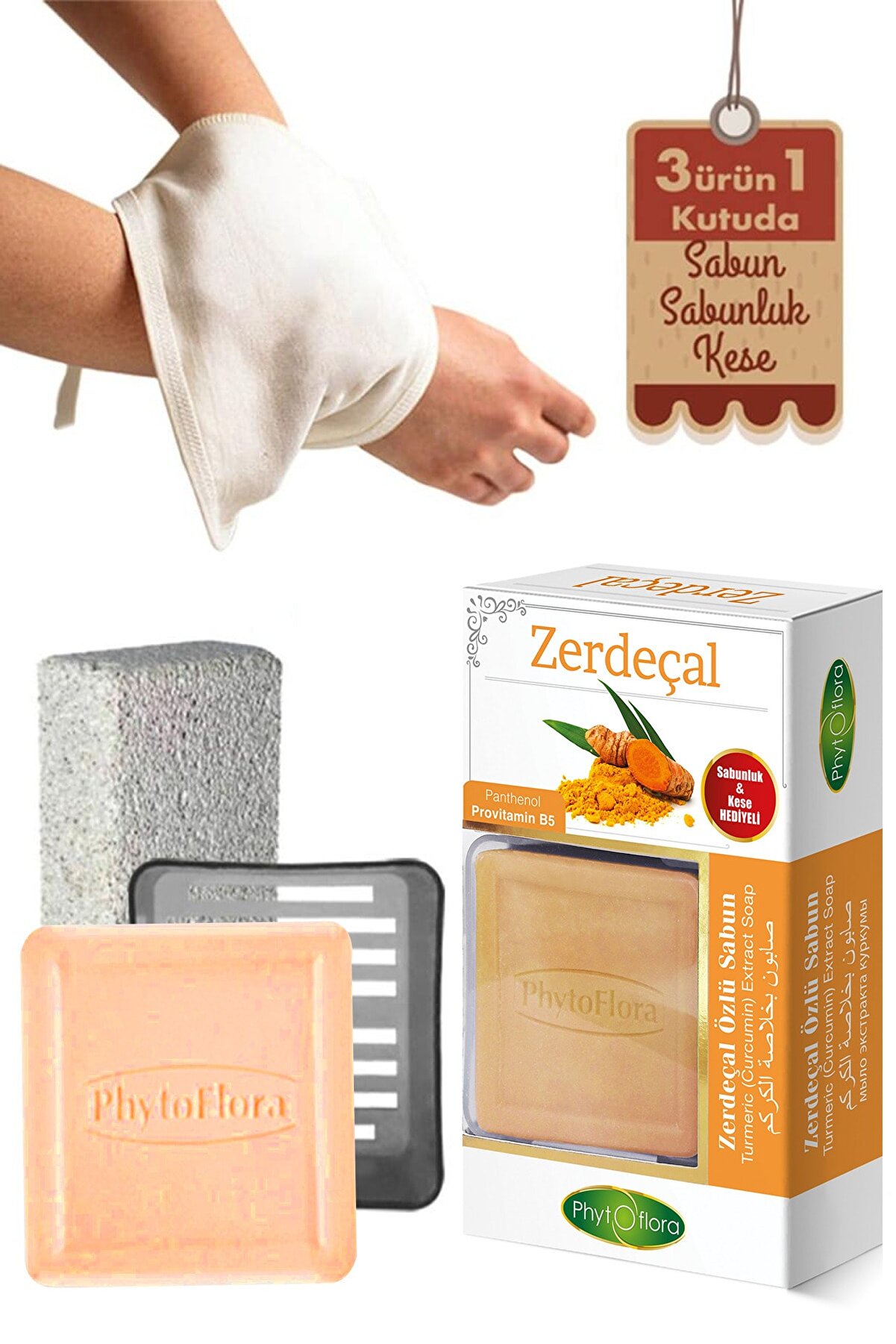 Zerdeçal Sabunu Ve Banyo Kesesi̇, Katı Sabunluk