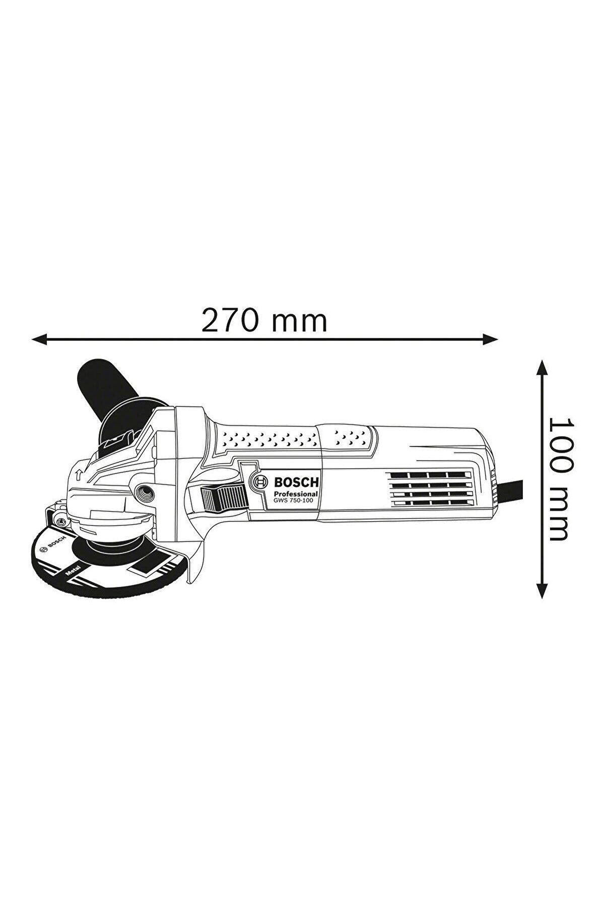 Gws 750 S Devi̇r Ayarlı Avuç Taşlama Maki̇nesi̇ 0601394120