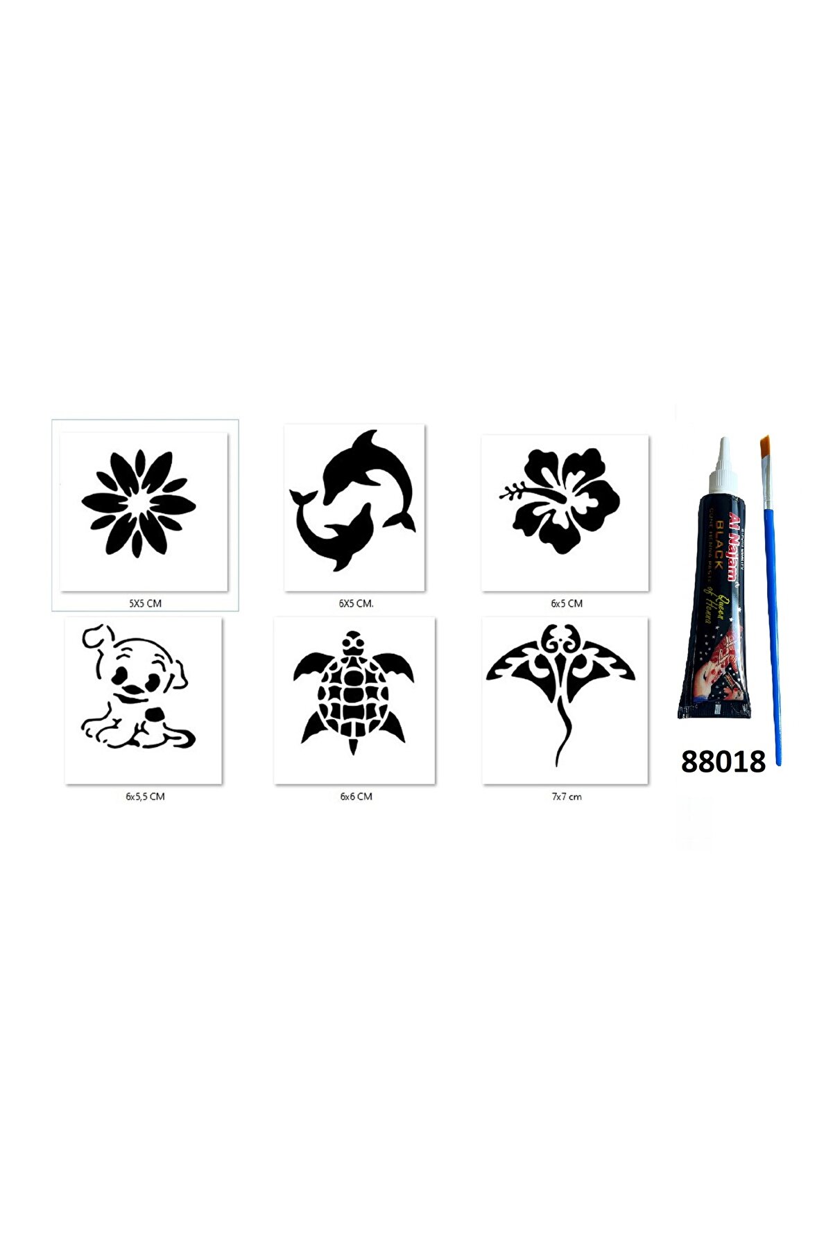 Ai̇rbrush Tattoo Sevi̇mli̇ Modeller Hi̇nt Kınasıyla Geçi̇ci̇ Dövme Yapma Seti̇