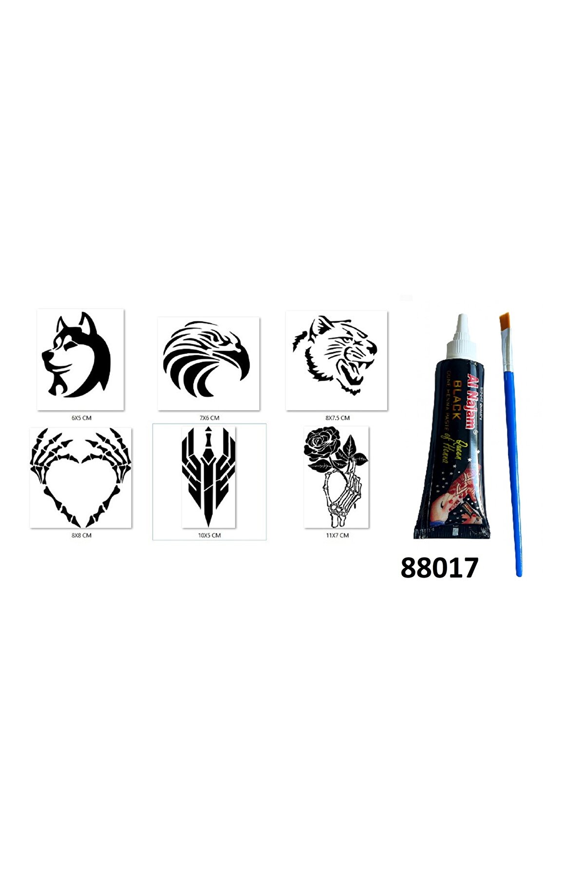 Ai̇rbrush Tattoo Hırçın Modeller Hi̇nt Kınasıyla Geçi̇ci̇ Dövme Yapma Seti̇