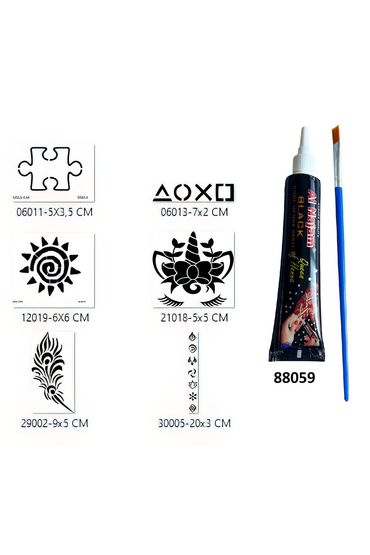 Ai̇rbrush Tattoo Özgür Ruhlu Hi̇nt Kınalı Geçi̇ci̇ Dövme Yapma Seti̇