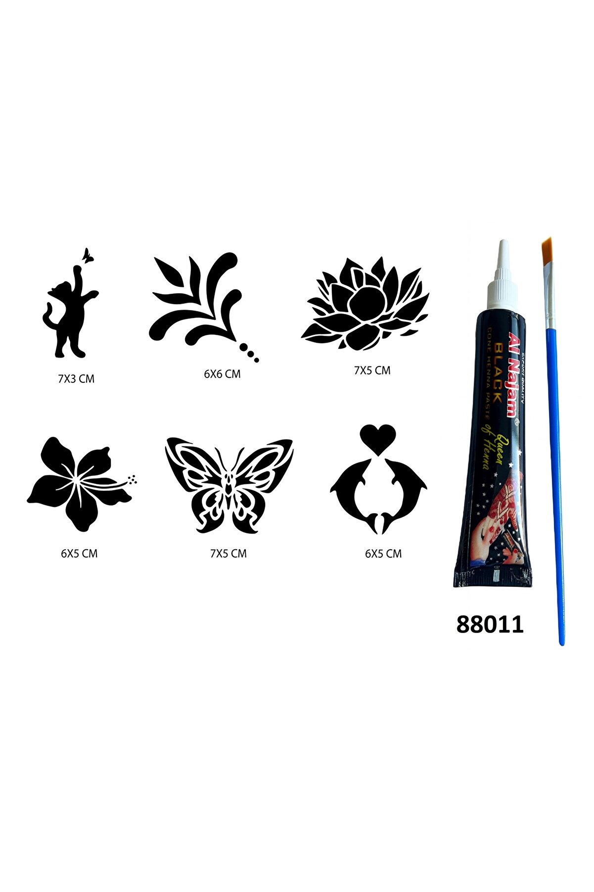 Ai̇rbrush Tattoo Zari̇f Modeller Hi̇nt Kınasıyla Geçi̇ci̇ Dövme Seti̇