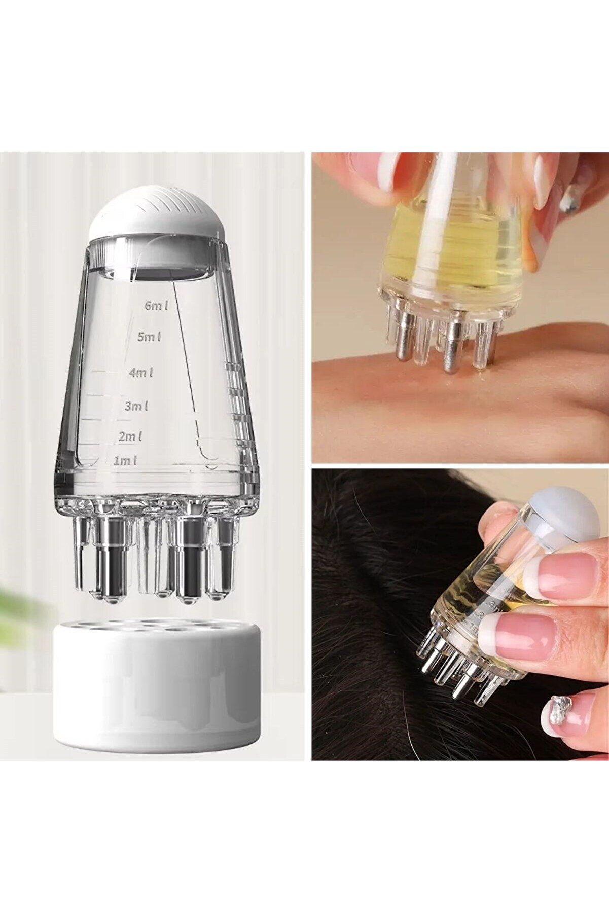 Go İthalat Mi̇ni̇ Sa&ccedil; Deri̇si̇ Ve Ci̇lt Bakım Serum Apli̇kat&ouml;r&uuml; Sa&ccedil; Serum Şi̇şesi̇ (4457)