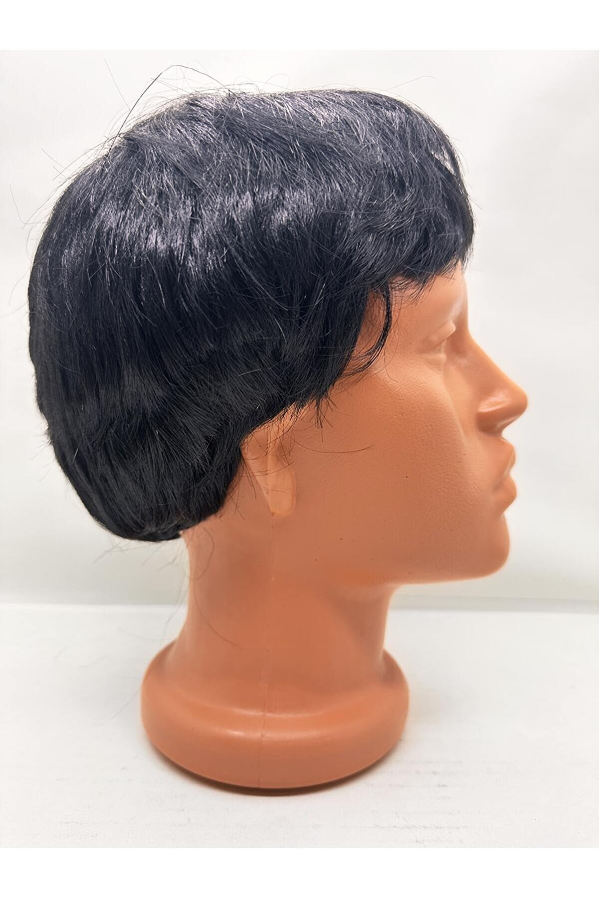 Go İthalat Si̇yah Renk Kısa Kesi̇m İ&ccedil;i̇ Astarlı Erkek Peruğu (5258)