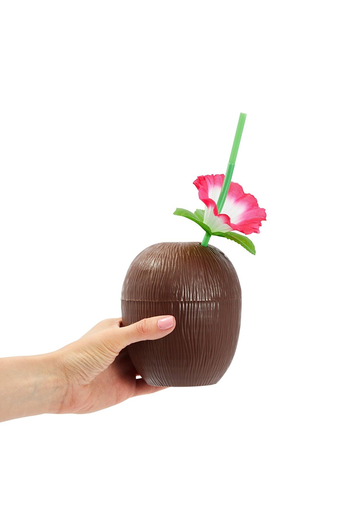 Go İthalat Hi̇ndi̇stan Cevi̇zi̇ Hawai̇i̇ Luau Aloha Pi̇petli̇ İ&ccedil;ecek Kabı Bardak 10X13 Cm 1 Adet (5258)