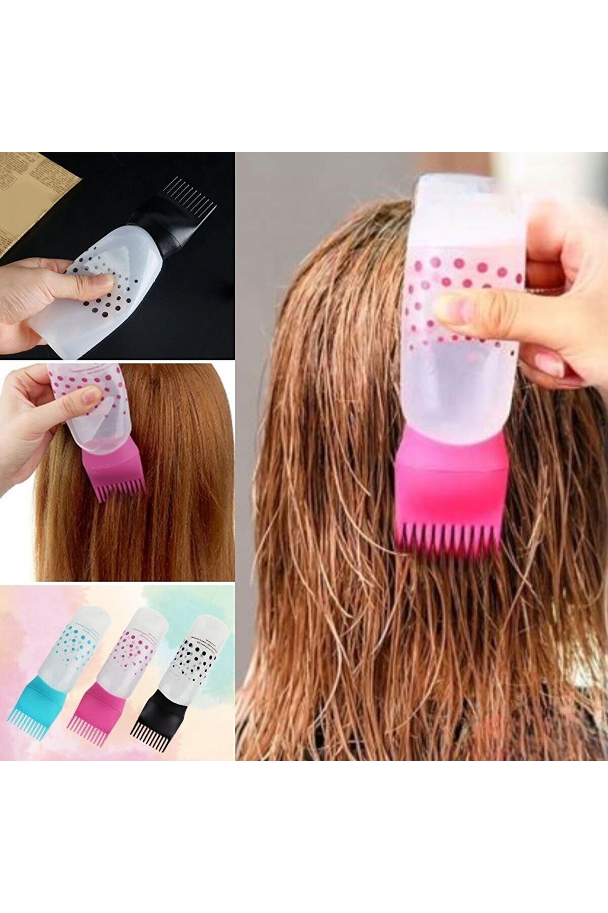 Go İthalat Sa&ccedil; Boyama Aparatı Taraklı Sa&ccedil; Bakımı Krem Sa&ccedil; Yağı Uygulama Aparatı (4457)