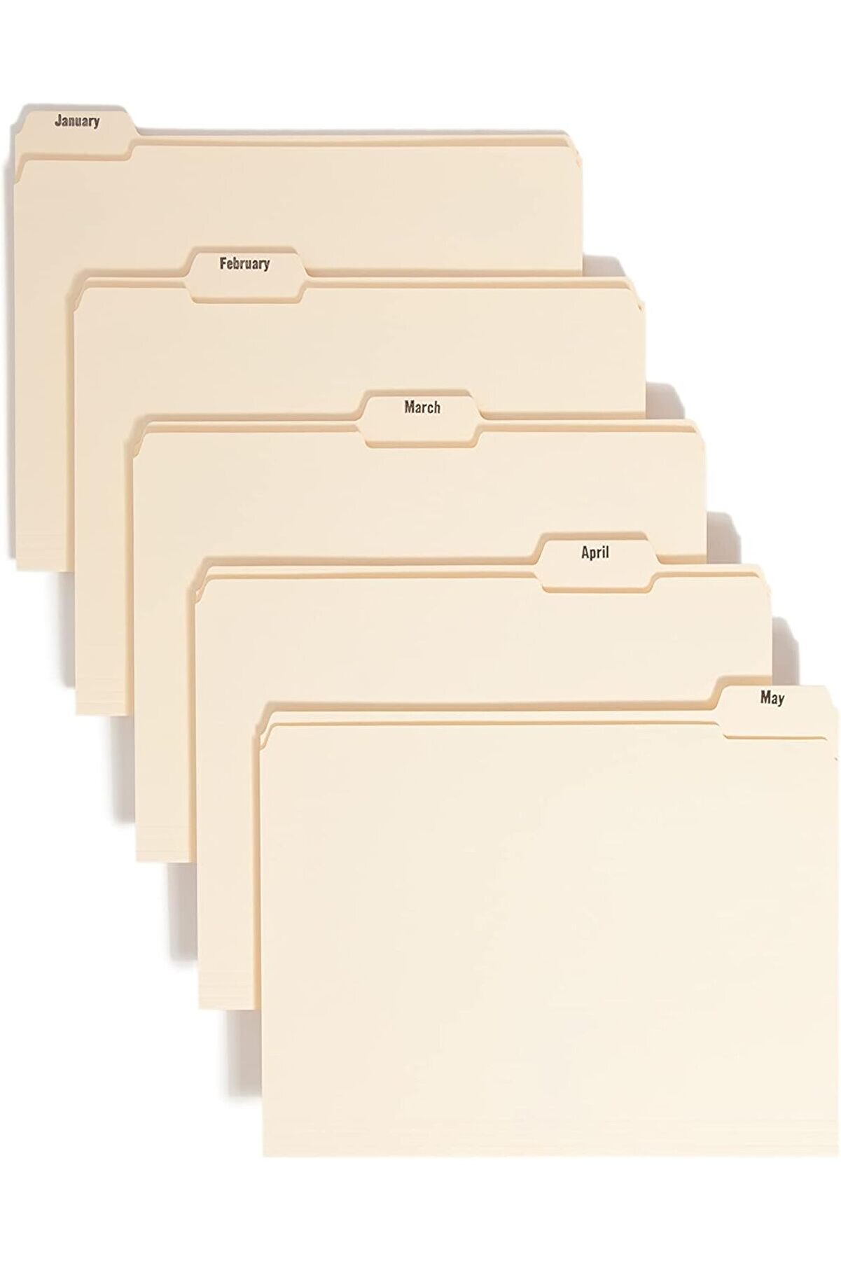 STOREMAX vegaShop Indiziert dosya düzenleyici set, aylık (Jan-Aralık) Klasör, güçlendirilmiş 1/5-Cut T