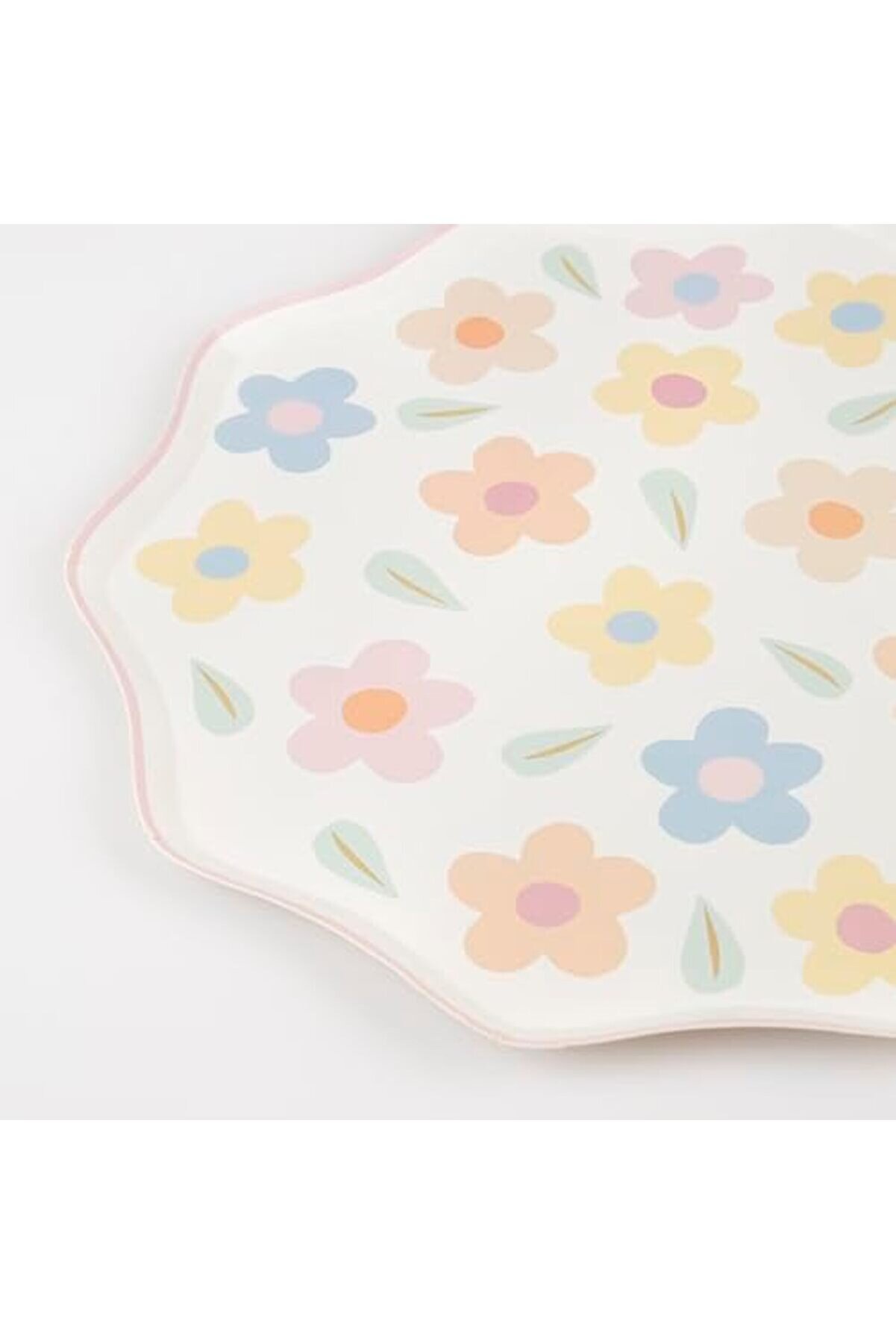 Vegashop Meri̇ - Çi̇çekli̇ Tabaklar (L) (8 Li̇) 1032927