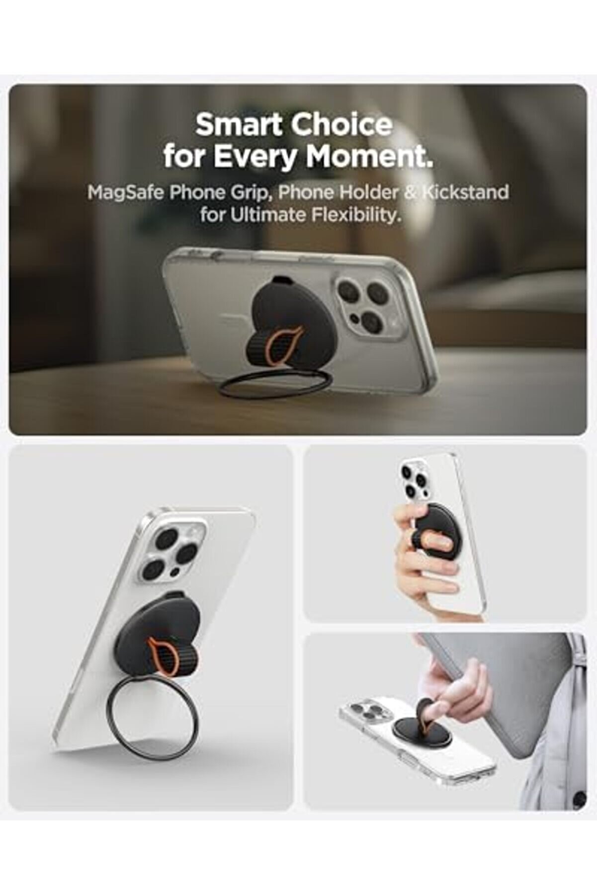 Prstore Magfi̇t O-Mag İphone İçi̇n Manyeti̇k Telefon Tutucu Magsafe Özelli̇kli̇ Ri̇ng Si̇yah Om104 - Amp0