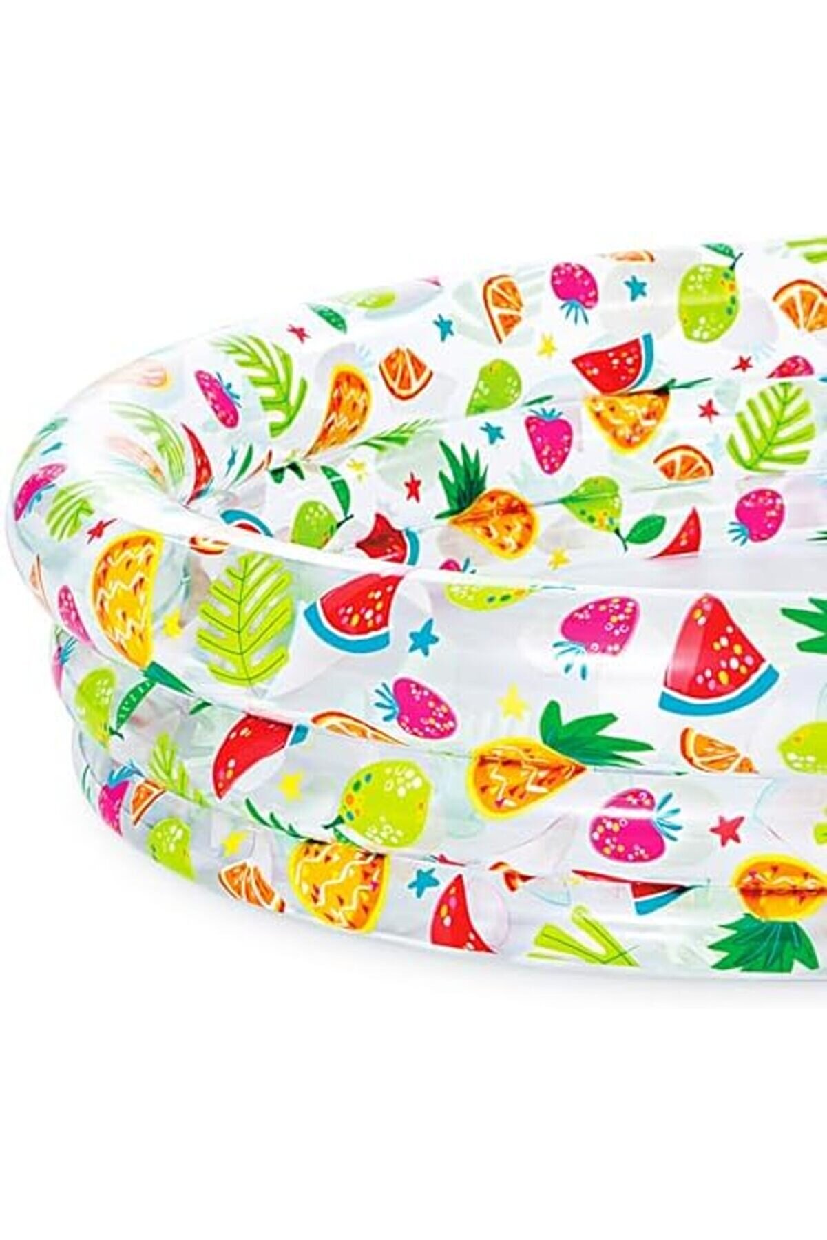 Vegashop 59469 Tropi̇kal Meyve Desenli̇ Havuz Seti̇ 132 Cm, Su Sporları, Plaj Malzemesi̇, Şi̇şme Ürü