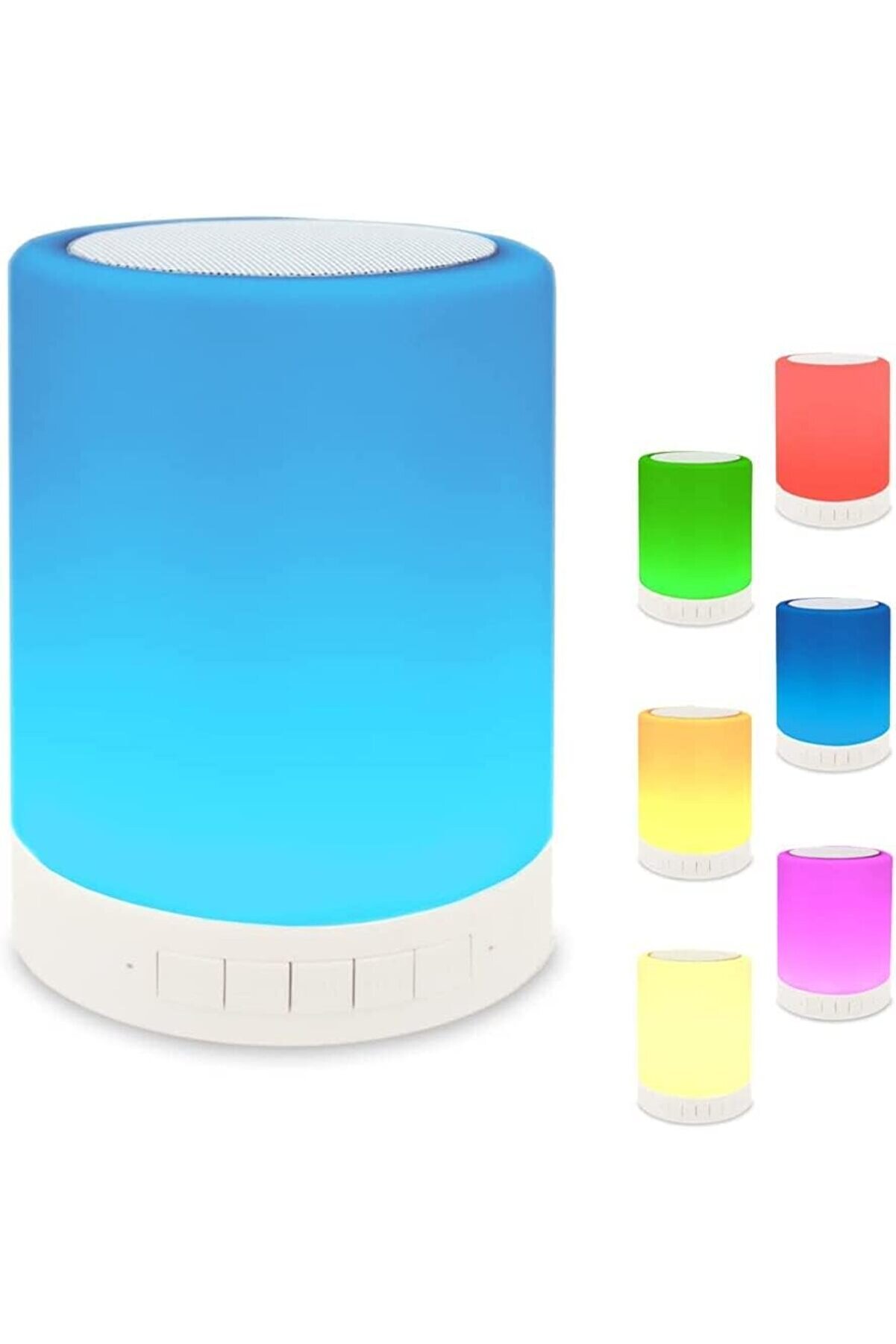 STOREMAX lvnshop Gece Lambası Dokunmatik Lamba Renkli Led Işık Hoparlör Usb Şarj Kablosuz Speaker 224120