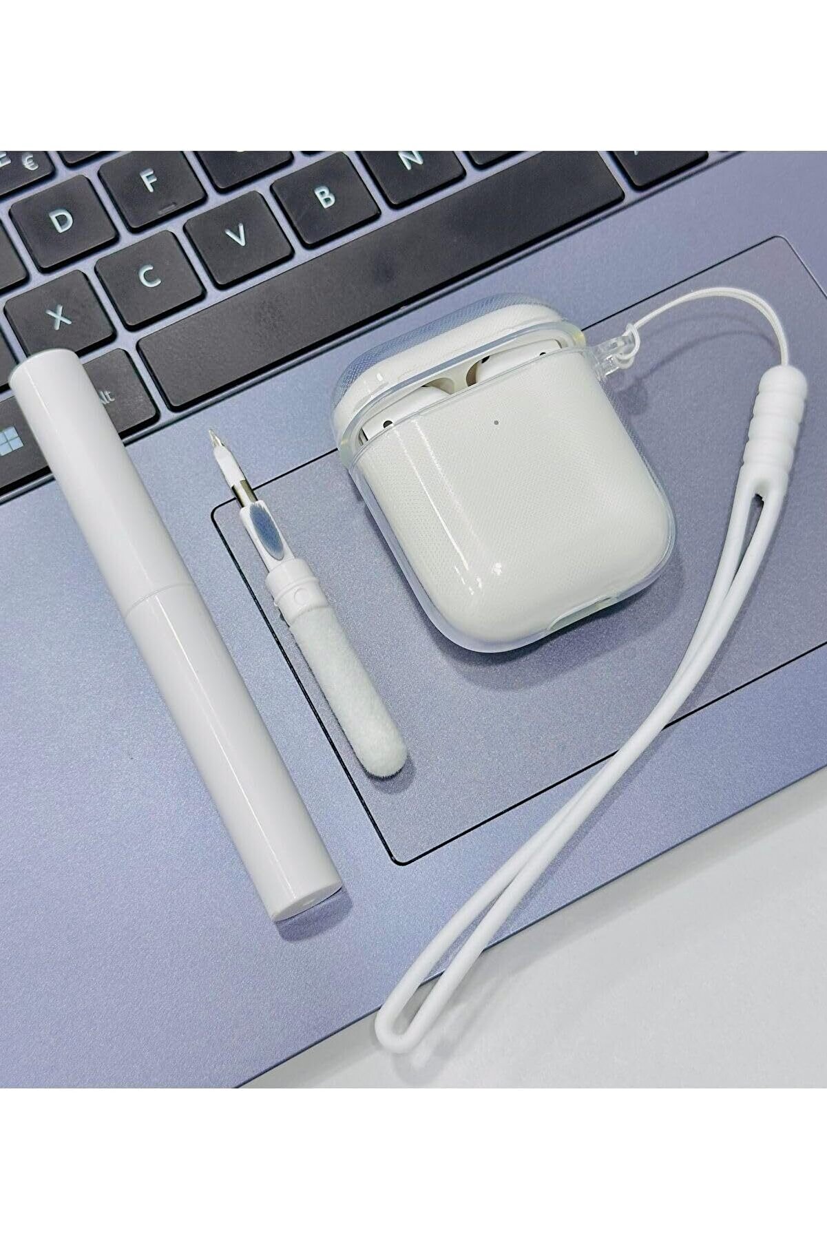 STOREMAX ynsShoping 1. NESİL VE 2. NESİL ile Uyumlu 3 in 1 Temizleme Aparatlı Set Kalın Silikon Kılıf - Şeffa