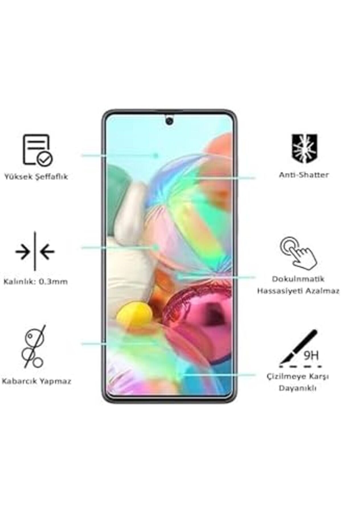 Lvnshop A35 Uyumlu Ekran Screen Protector Tempered Glass Netli̇ği̇nde%100 Hd Görüntü, Yüksek Kali̇te Te
