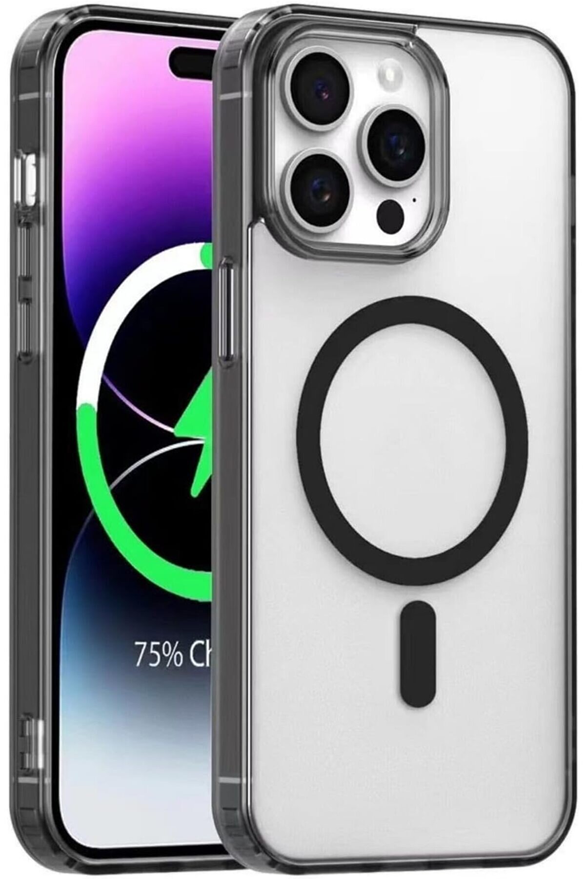 STOREMAX 16 Kılıf Uyumlu – Silikon Kapak, Darbeye Dayanıklı, Kablosuz Şarj Destekli Kılıf Siyah