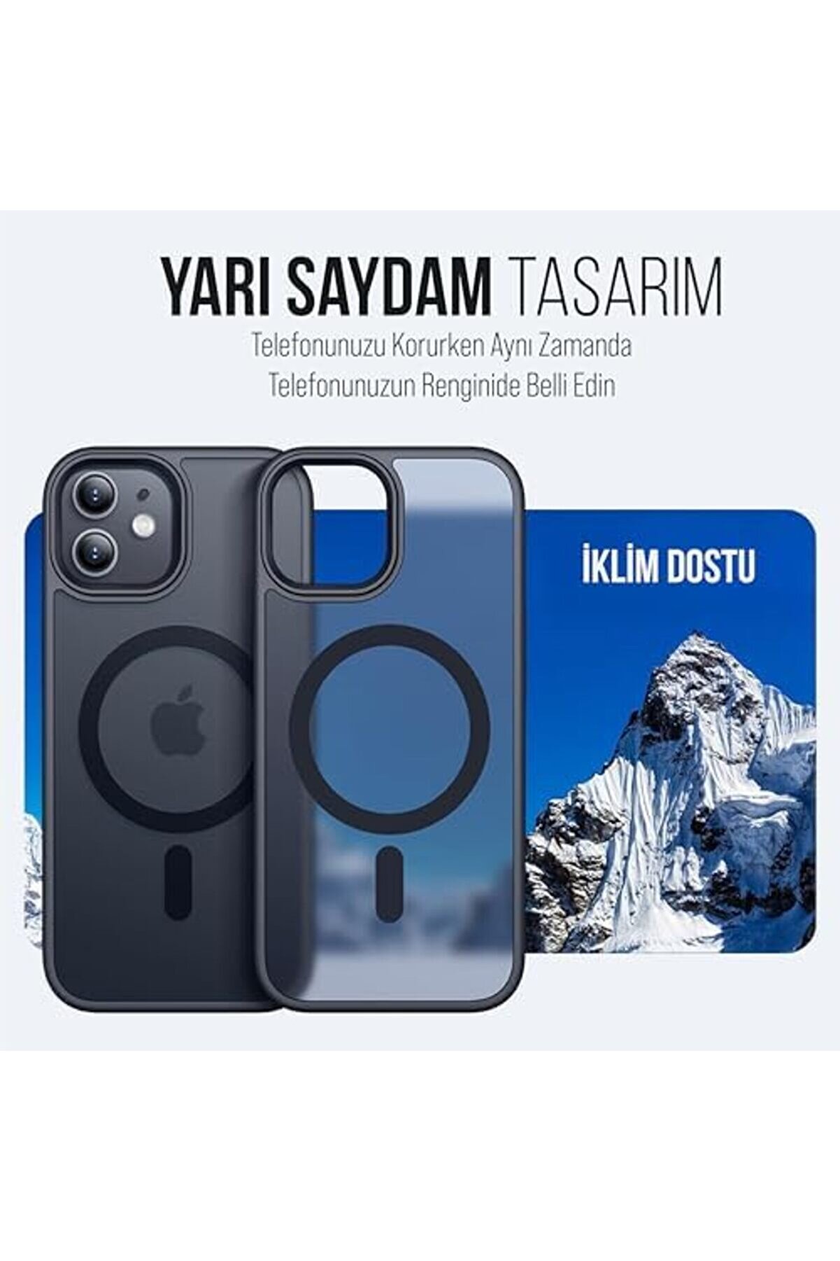 Kılıf Kamera Korumalı Şarj &Ouml;zelli̇kli̇ Mat Şeffaf Renkli̇ Kılıf ( 11 Si̇yah) Uyumlu Flashli̇ght 85