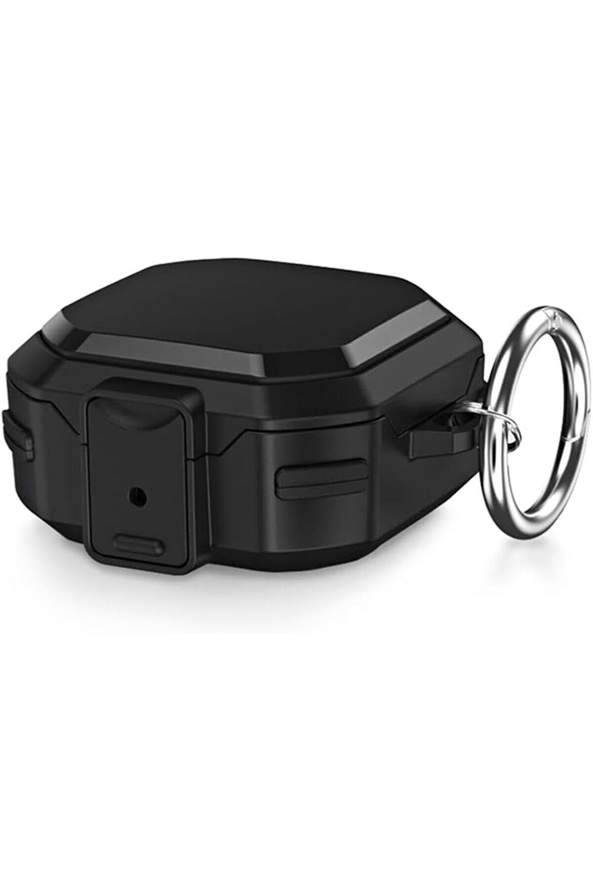 STOREMAX lvnshop Buds 2 için Kılıf Darbeye Dayanıklı Sert + Askılık Siyah [Buds 2 ile Uyumlu Kılıf - Siyah]