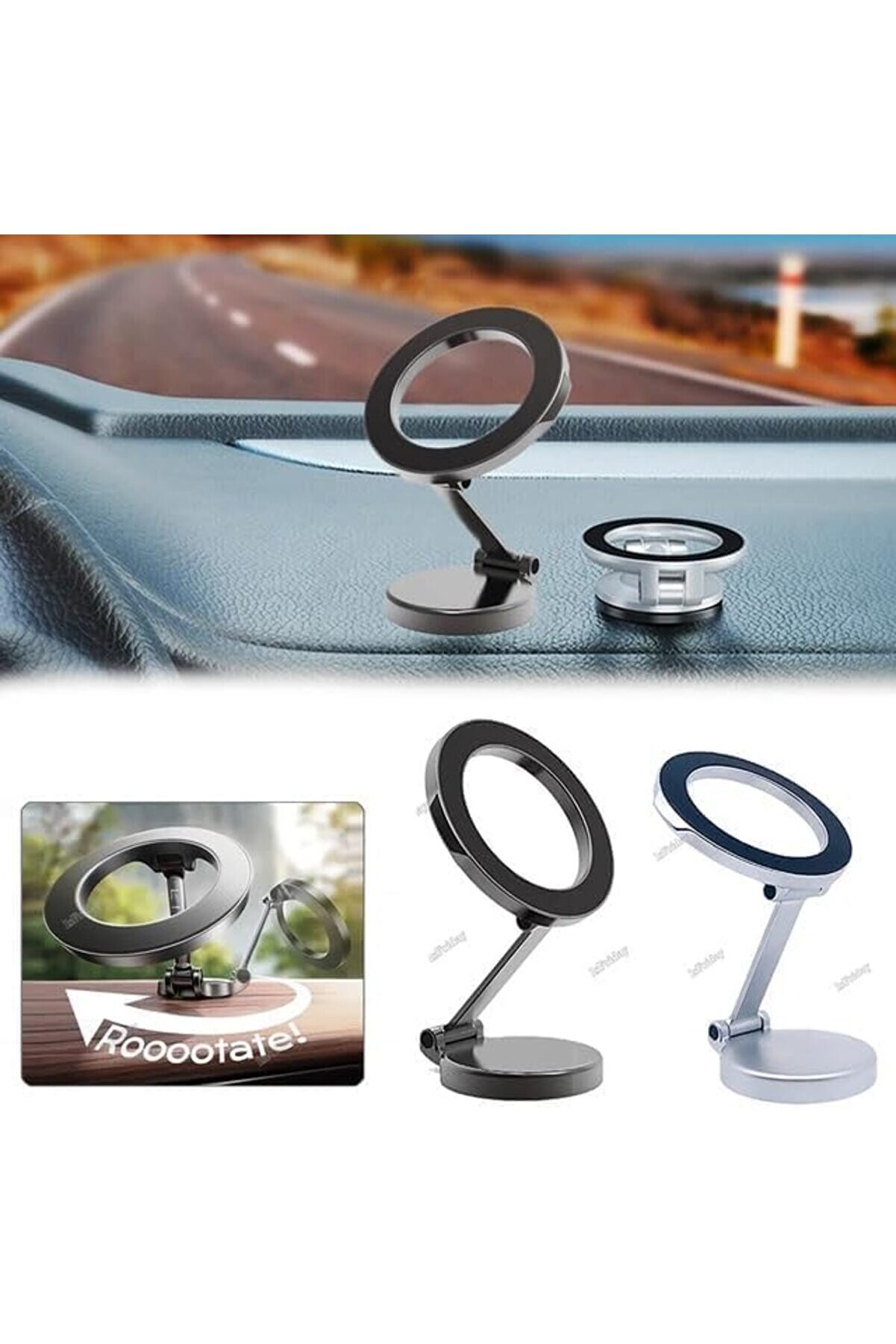 Lvnshop Manyeti̇k Oval Mage - Safe Kılıflar İçi̇n Uygun Gögse Yapışan Araç İçi̇ Telefon Tutucu Vi̇deo Lu