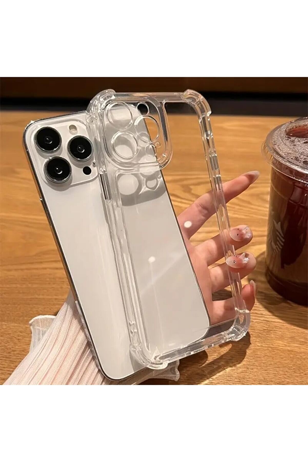 STOREMAX oskyshopc 15 Pro Max Uyumlu Darbe Emici 15 Pro Max (6.7') Şeffaf Silikon TPU Clear Kılıf, Transparen