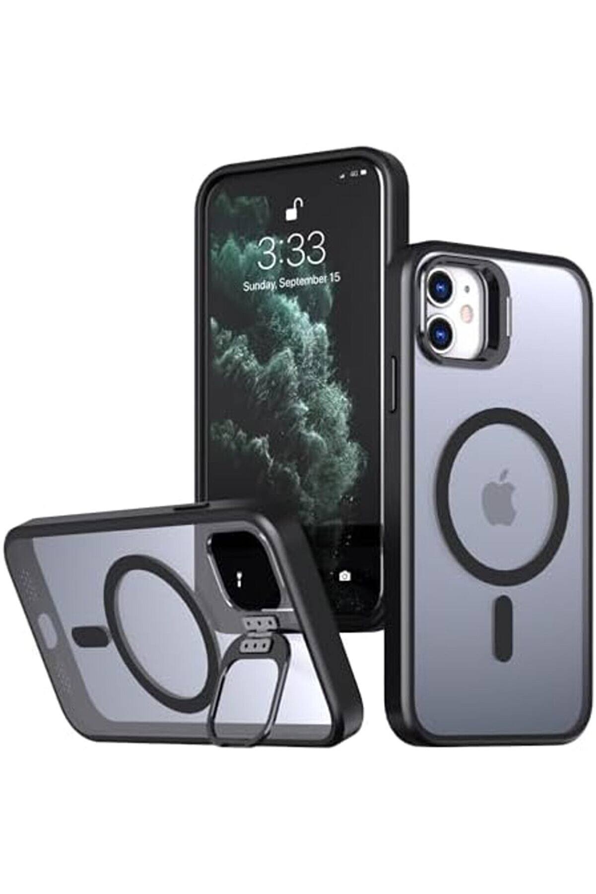 Aclyashop 11/Xr Uyumlu Metal Lens Koruma Çerçevesi̇/ Güçlü Bağımsız Buton Hoparlör Koruma Mat Şeffaf