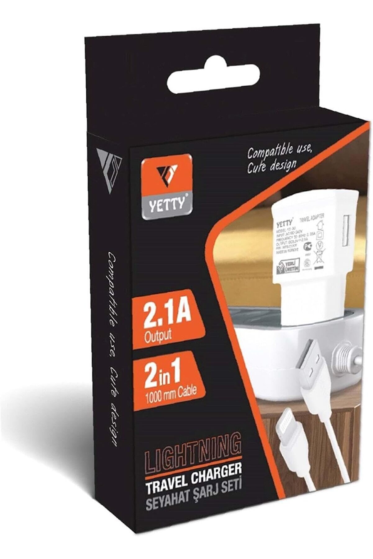 STOREMAX aclyashop Şarj Kablo - ve iPad Uyumlu, Yetty Sertifikalı, Dayanıklı Örgü, Veri ve Şarj Kablosu, idea