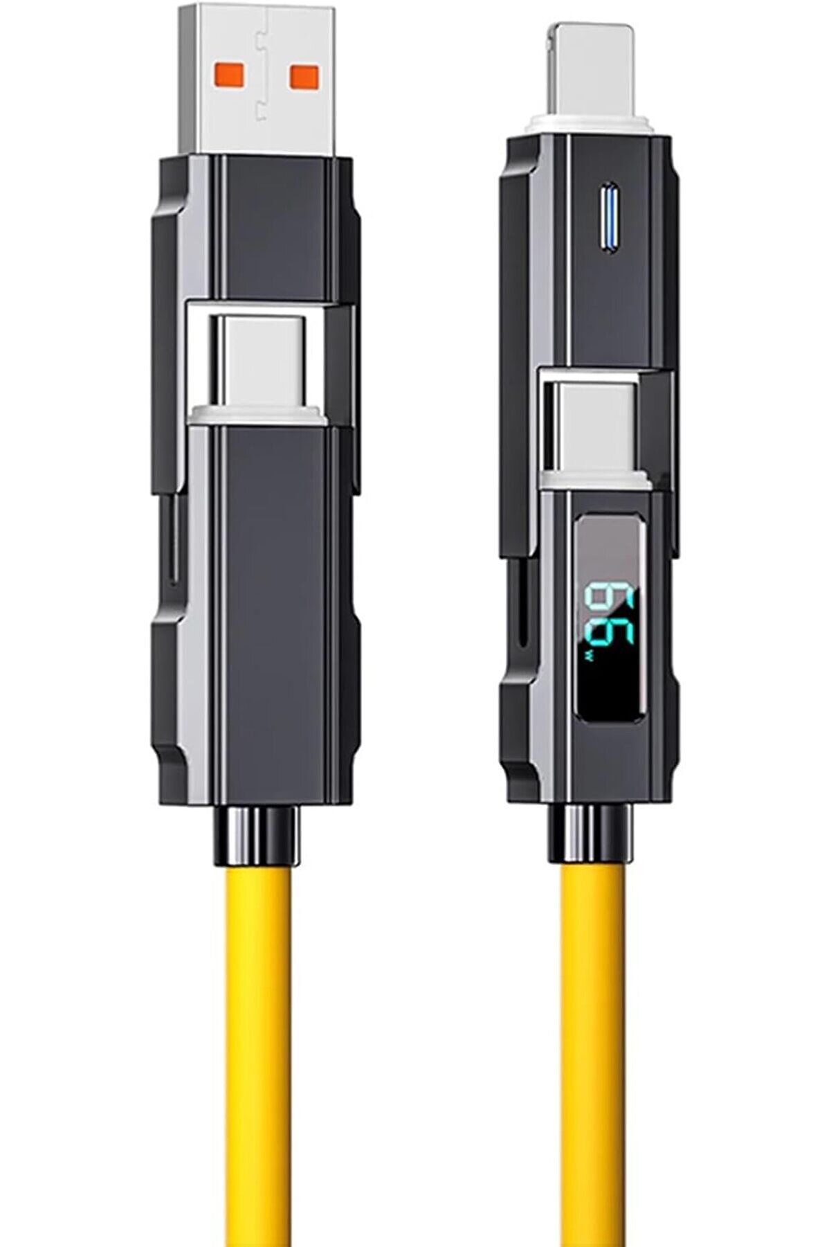 STOREMAX modaflux 4 İN 1 LED EKRANLI 65W-27W PD USB İOS TYPE C SUPER TURBO AAA+ KALİTE ŞARJ VE KABLOSU polyno