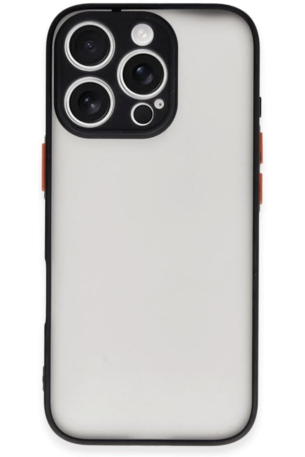 STOREMAX polyspark AKSESUAR 16 Pro (6.3) inç ile uyumlu Yan Tuşları Renkli Kamera Korumalı Transparan TPU Kıl