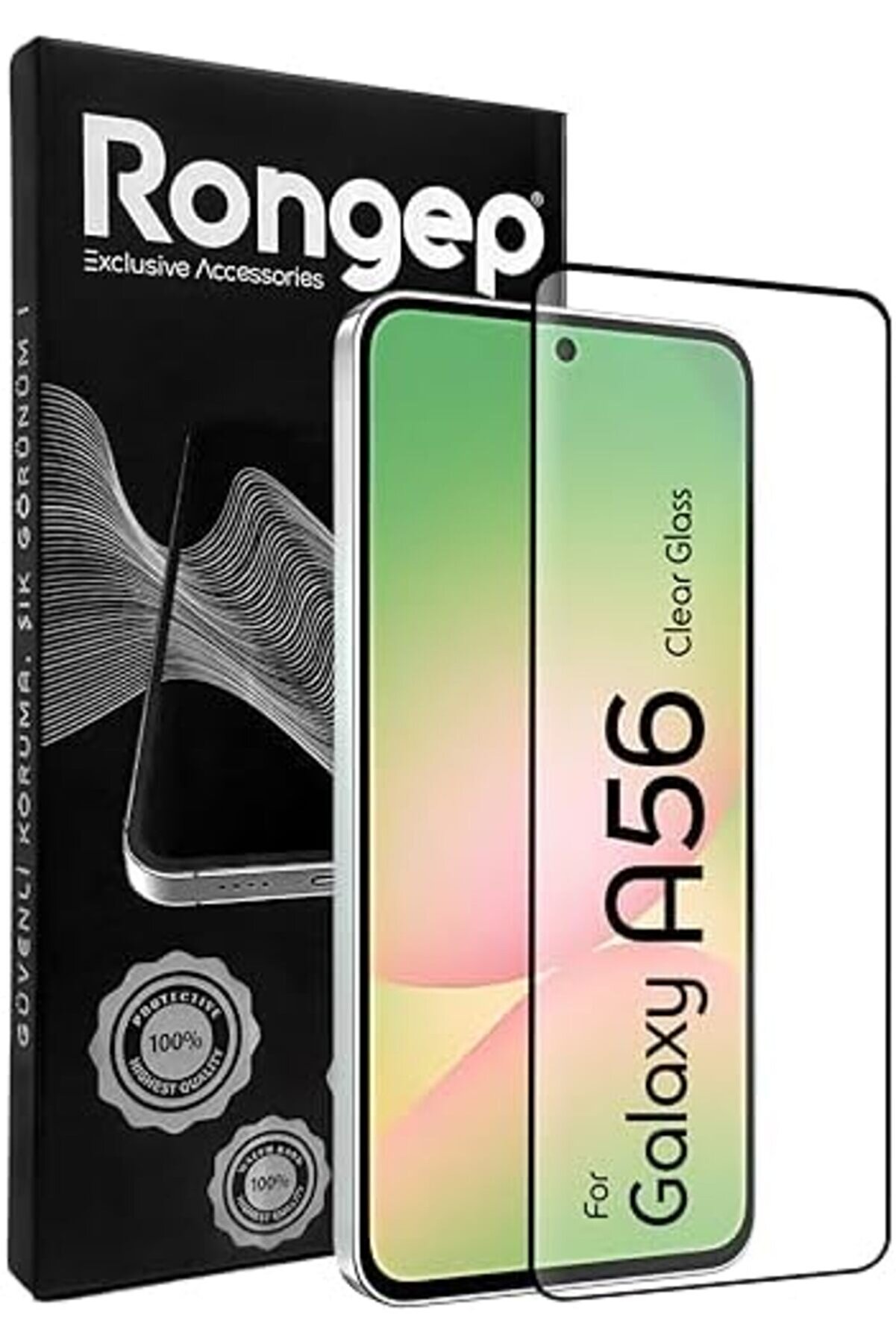 Lvnshop A56 İçi̇n Ekran -Stati̇c Temperli̇ Cam 9H Sertli̇ği̇nde Ekranı Kaplayan Görüntü Kali̇tesi̇ni̇ Ve Dok