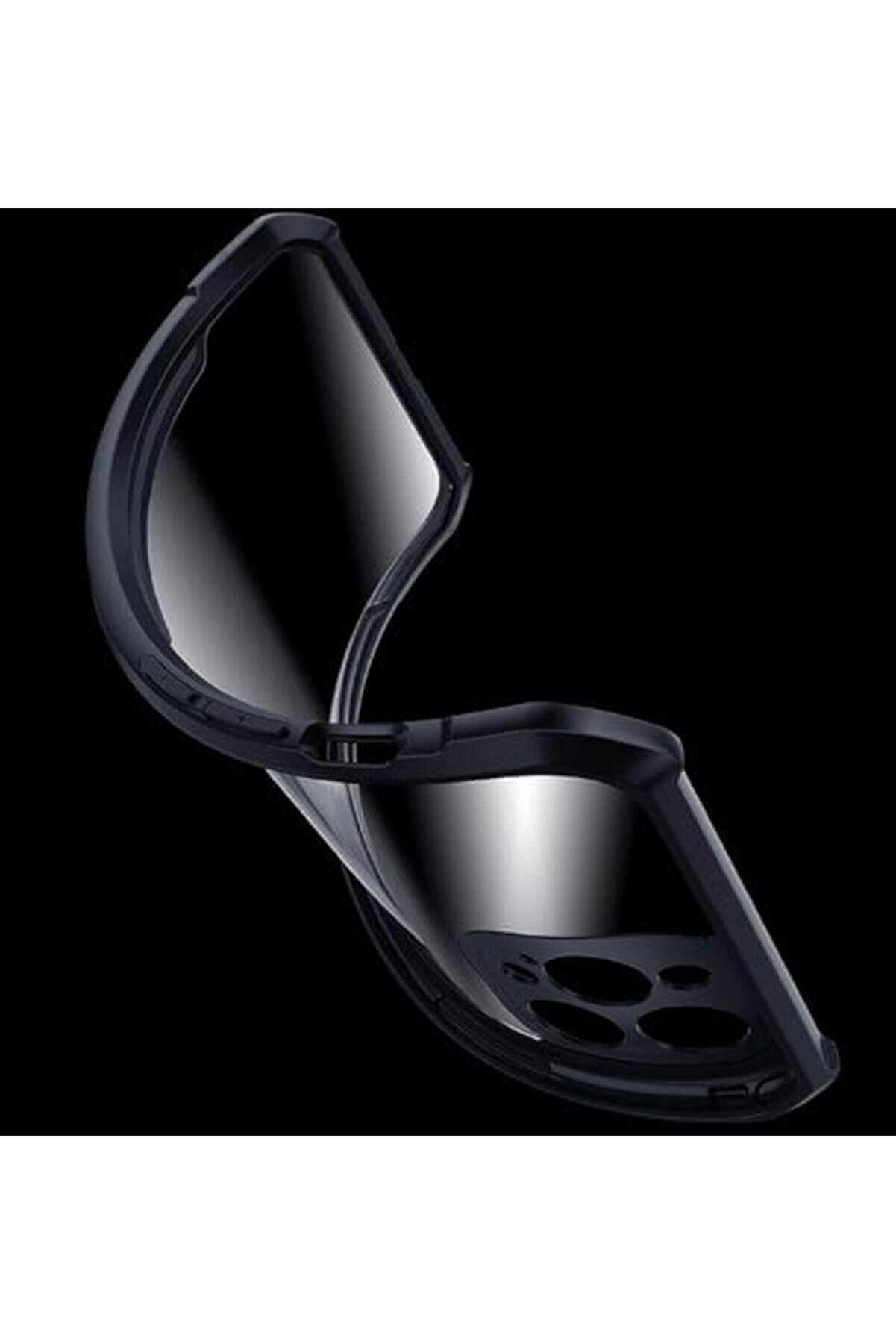 Goldtrack 16 Pro Si̇yah Kenarlı Şeffaf Kılıf - Dayanıklı Şok Emi̇ci̇ Tam Kasa Koruma, Zari̇f Si̇yah Çerçe