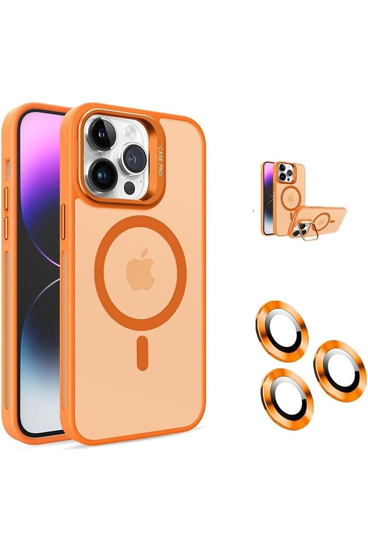 STOREMAX oskyshopc 16 Pro Kamera Korumalı Kılıf ile Uyumlu Açılır Kamera Manyetik 16 Pro Kılıf Lens Korumalı