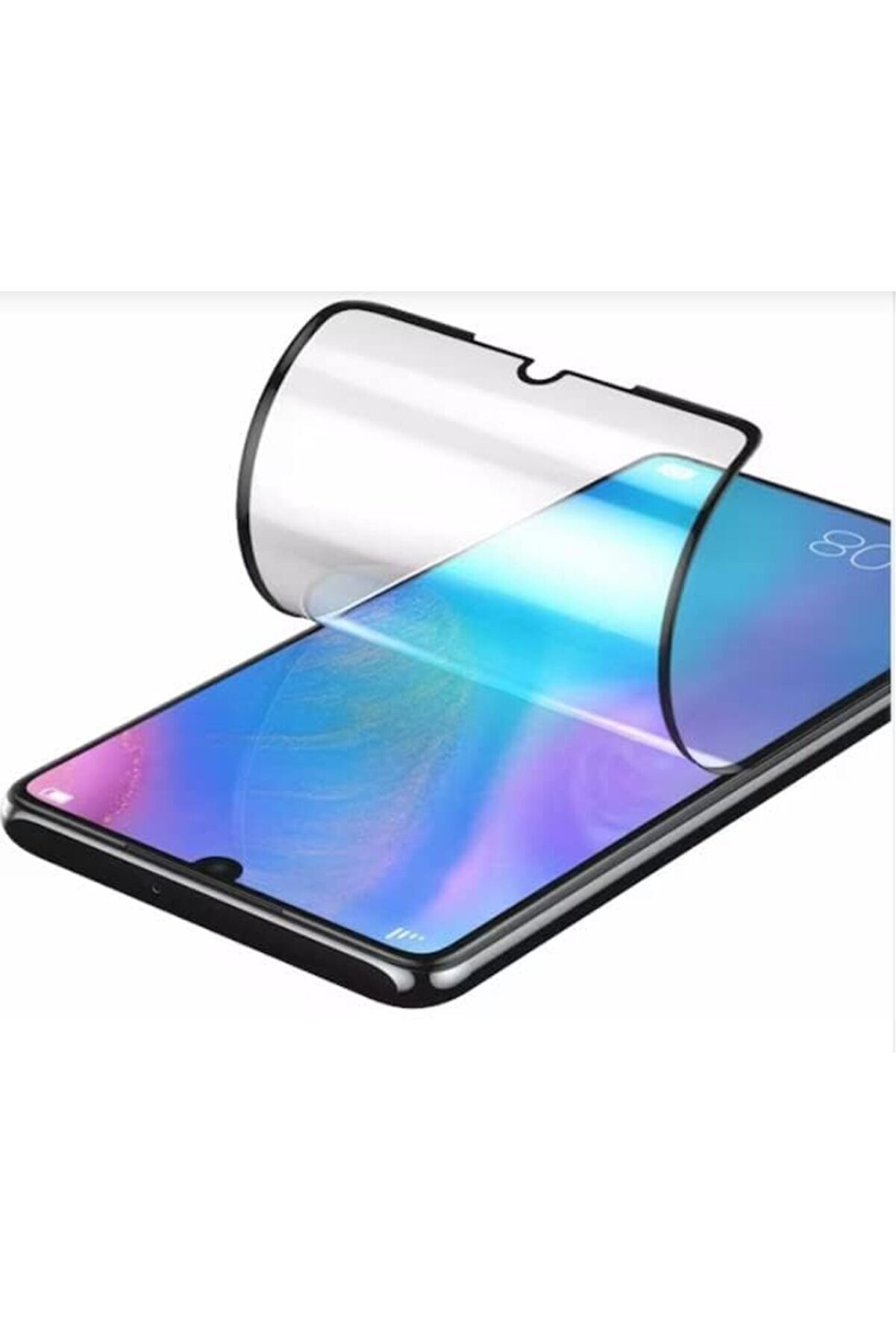 STOREMAX aclyashop A54 Uyumlu Ceramic Ekranı Tam Kaplayan Parlak Kavisli Esnek Kırılmaz Cam Esnek Ekran 1058