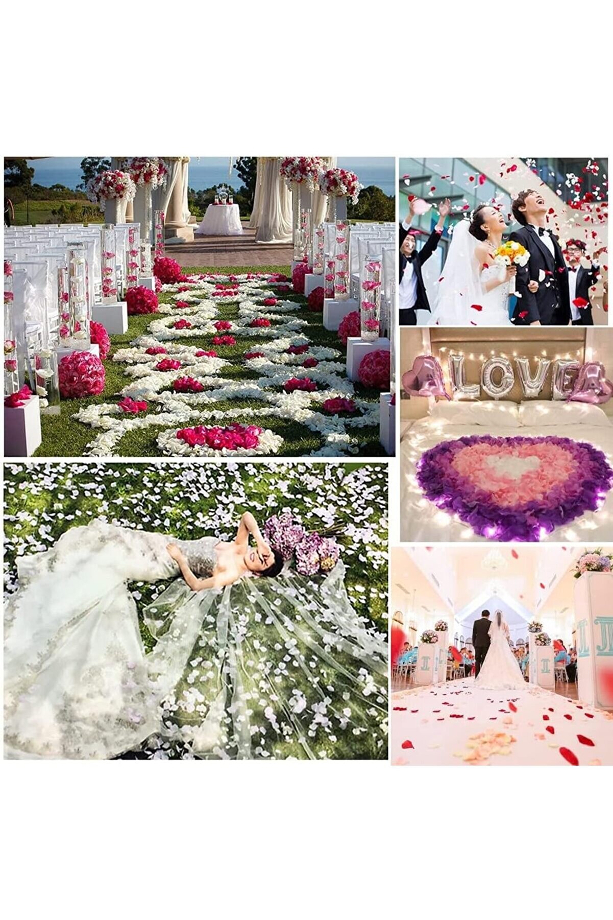 Ethab Ti̇caret Beyaz Renk G&uuml;l Yaprağı - 5 Paket 500 Adet