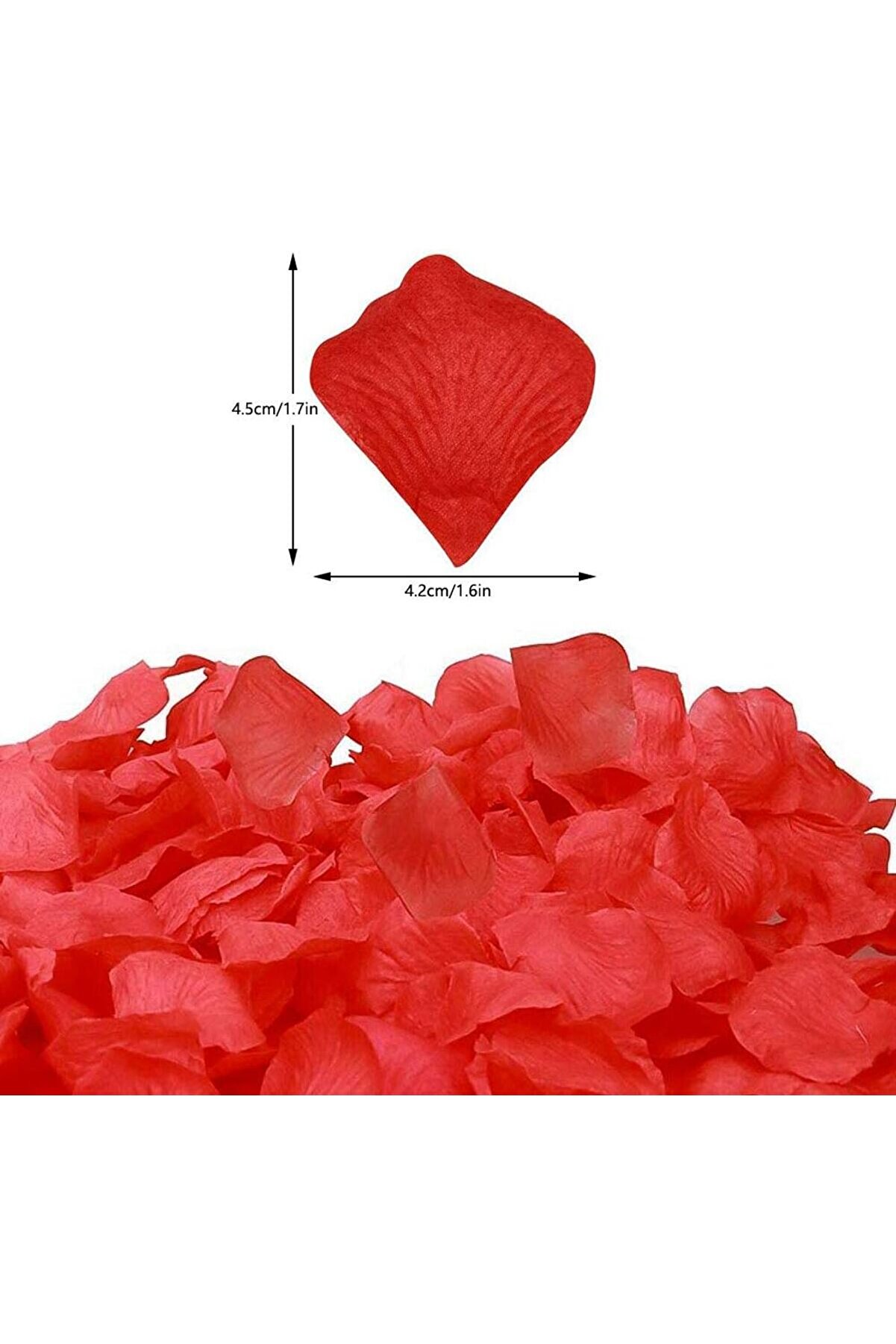 Ethab Ti̇caret Kırmızı Renk G&uuml;l Yaprağı &ndash; 1 Paket 100 Adet