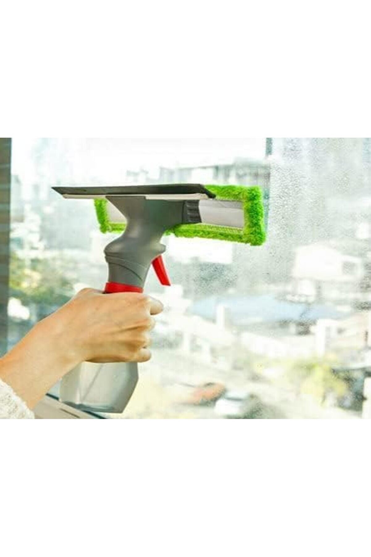 Ml Deterjan Hazneli̇ Spreyli̇ Çekçekli̇ Cam Si̇lme Aparatı -Deterjan Hazneli̇ Spreyli̇ Camsi̇l