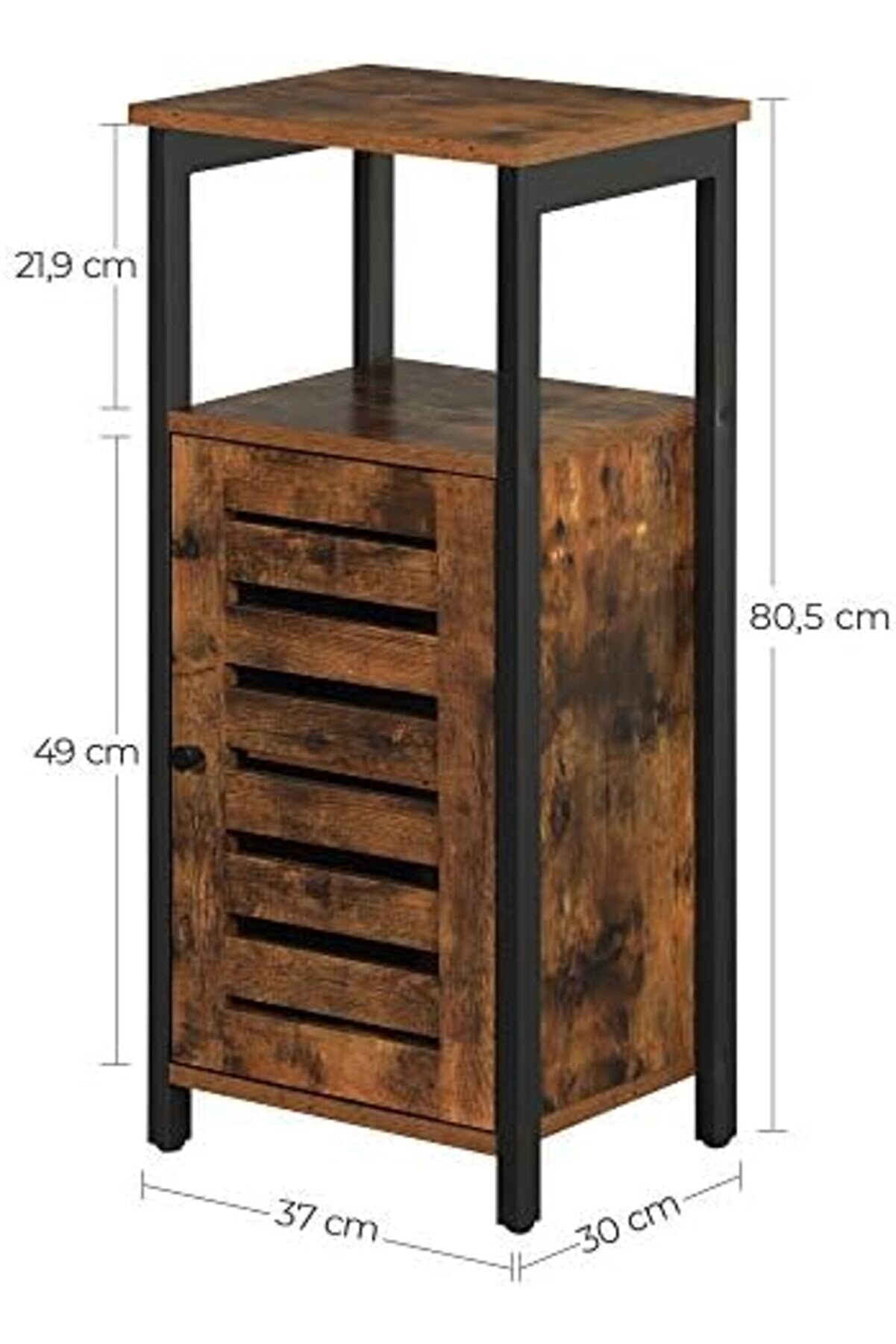 Aclyashop Yan Dolap, Komodi̇n, Sağlam, 2 Açık Raflı Komodi̇n, Endüstri̇yel Tasarım Komodi̇n, Oturma Odas