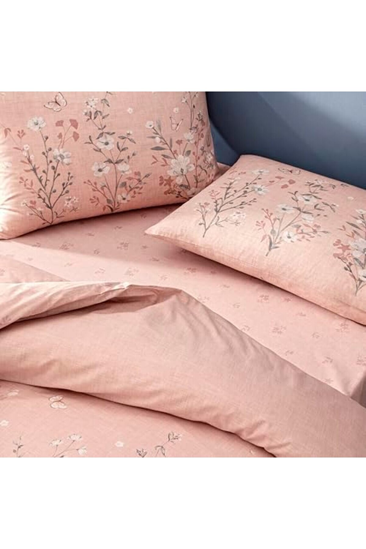 Snshop Fi̇ona Ranforce Çi̇ft Ki̇şi̇li̇k Nevresi̇m Takımı Gül Kurusu 467437