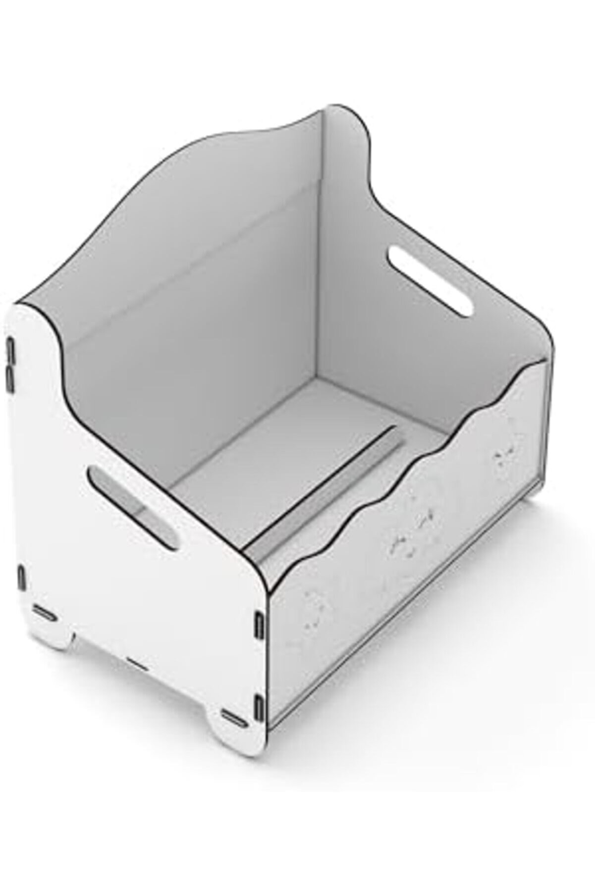 Snshop Monte Montessori̇ Bank Ki̇taplık Dergi̇li̇k Çocuk Odası Ahşap Mdf Bebek Ki̇taplığı Mi̇ni̇ Ço