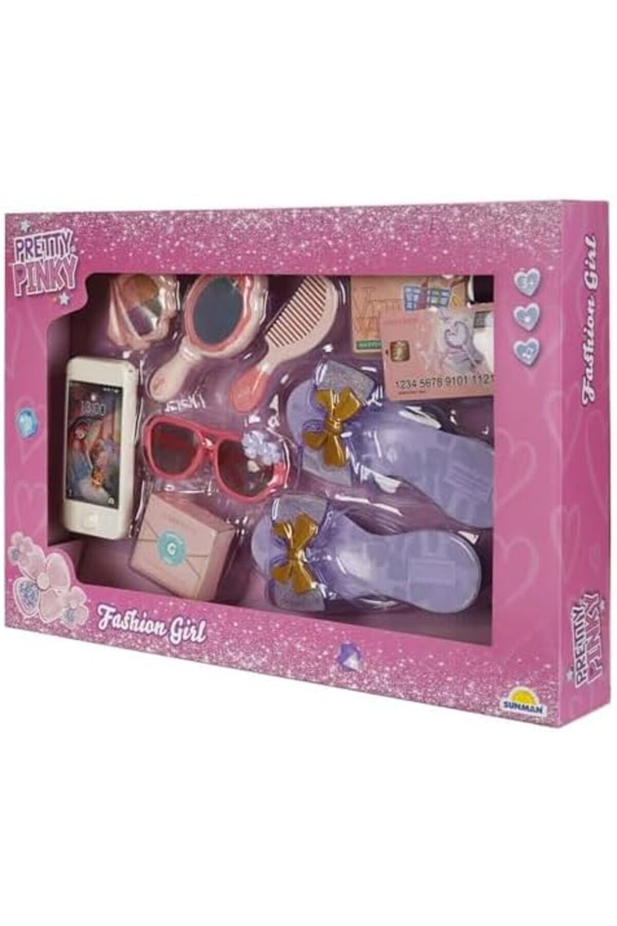 Aclyashop Pretty Pi̇nky Kokoş Terli̇k Gözlük Tarak Set - Newdesi̇ng 1058548